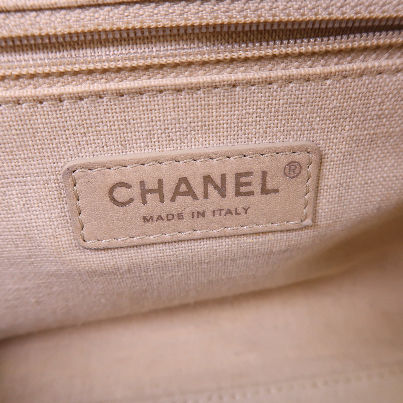 CHANEL 帆布Deauville Bowling Bag銀扣手挽肩背兩用袋