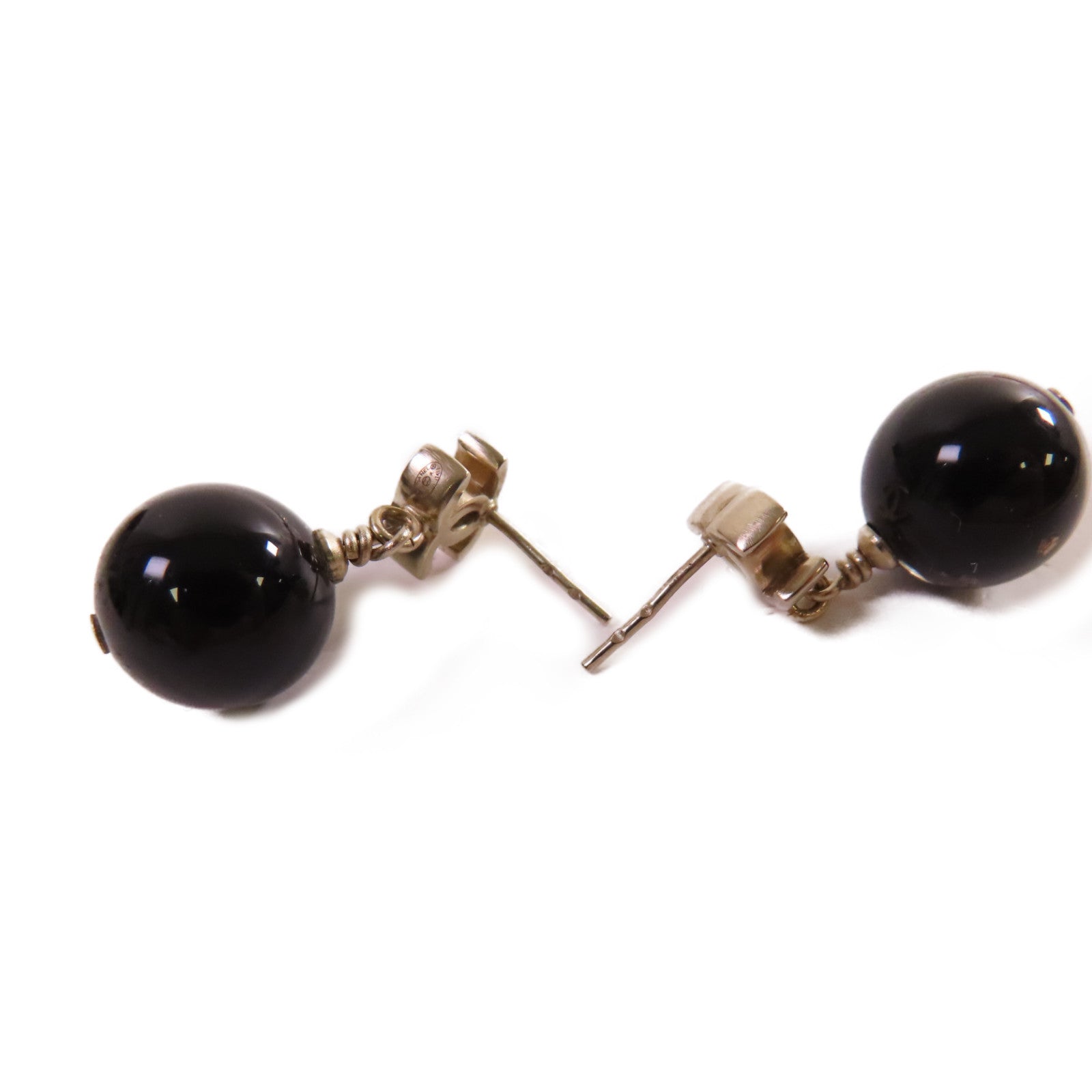 CHANEL 金屬/PVC CC  Earrings耳環黑色