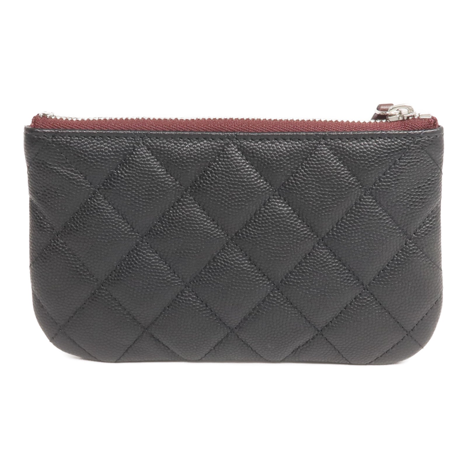 CHANEL 牛皮皮革Coin Case/Pouch銀扣零錢包/手拿包