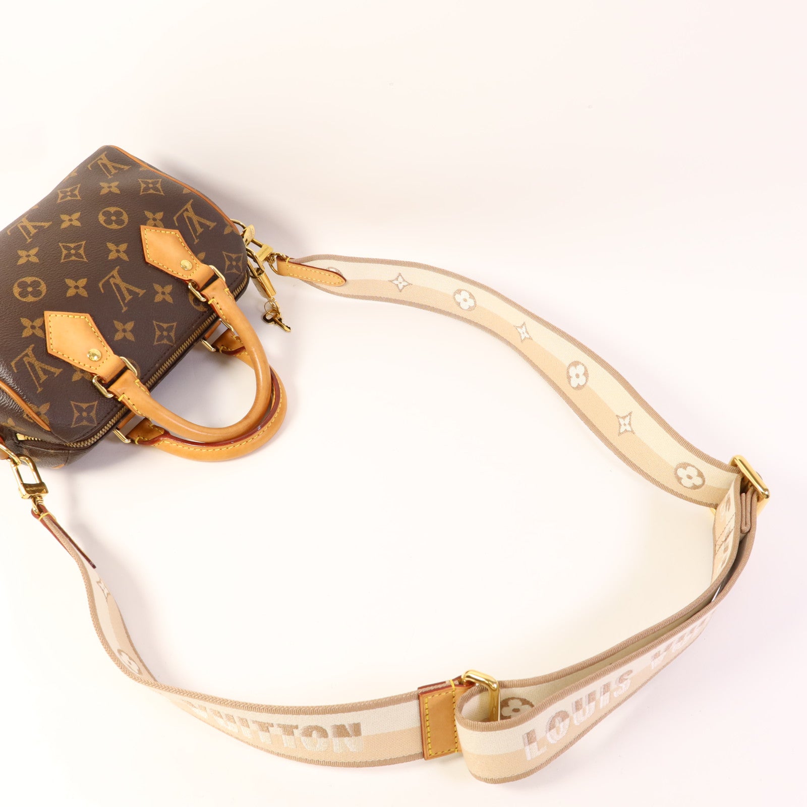 LOUIS VUITTON Monogram Speedy Bandouliere 20金扣手挽肩背兩用袋