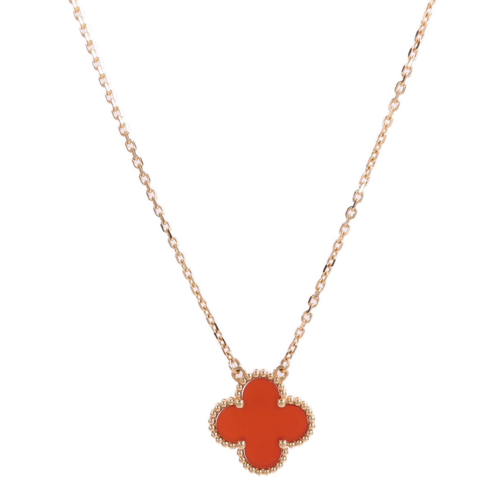 Van Cleef & Arpels 18K玫瑰金Vintage Alhambra項鍊
