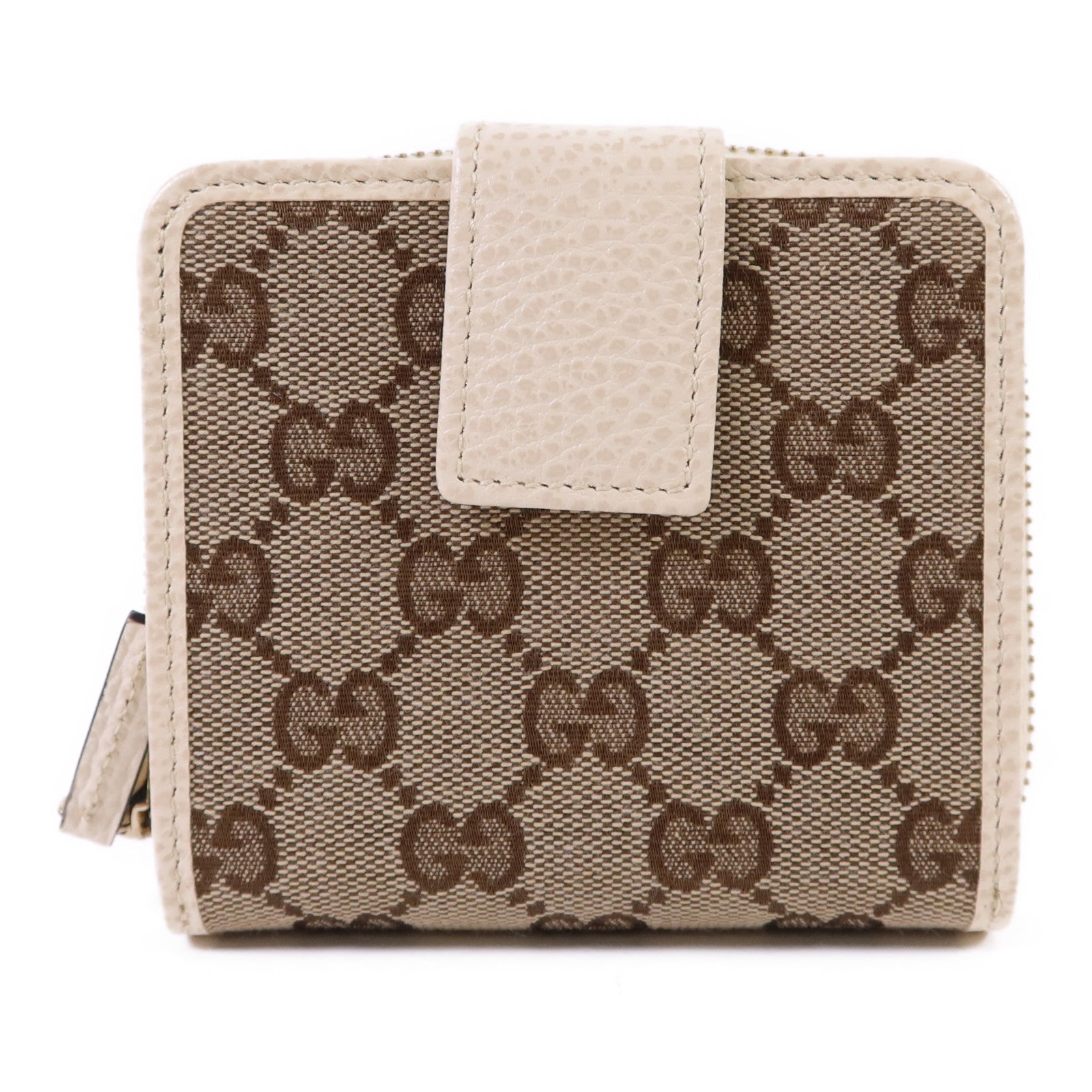 GUCCI 帆布Bifold Wallet金扣錢包