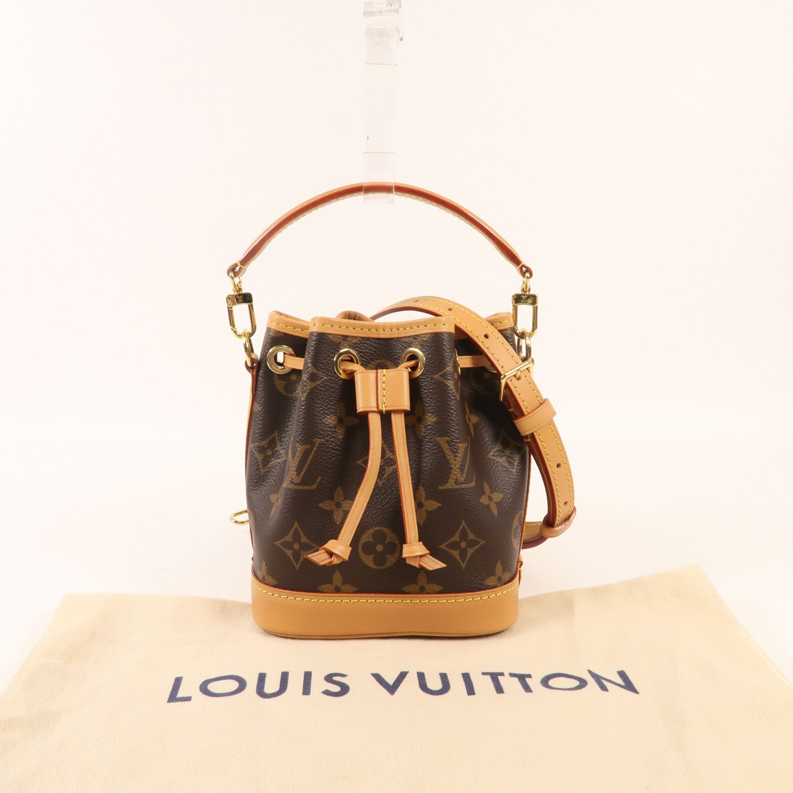 LOUIS VUITTON Monogram Nano Noe金扣手挽肩背兩用袋