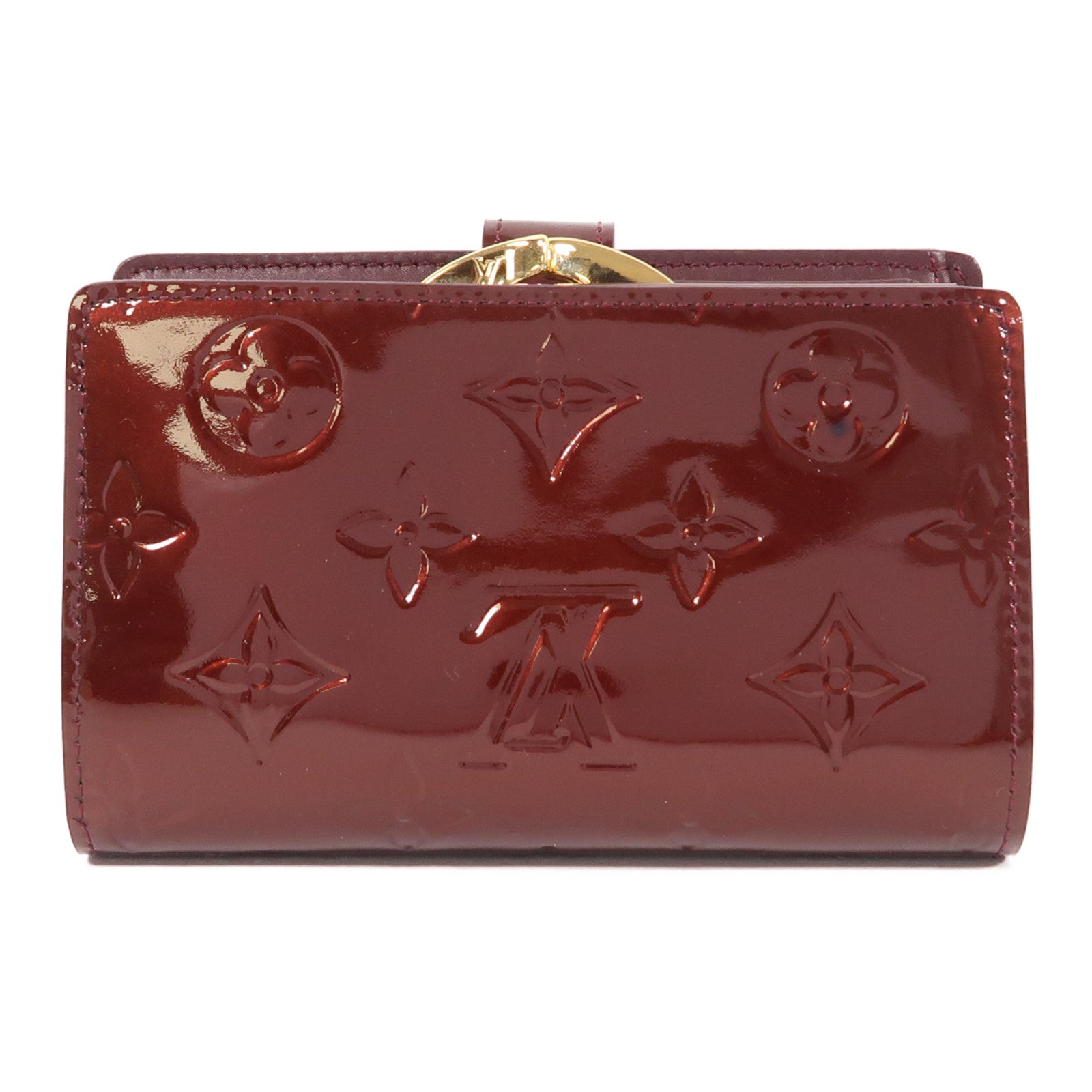 LOUIS VUITTON Monogram Vernis Wallet金扣錢包