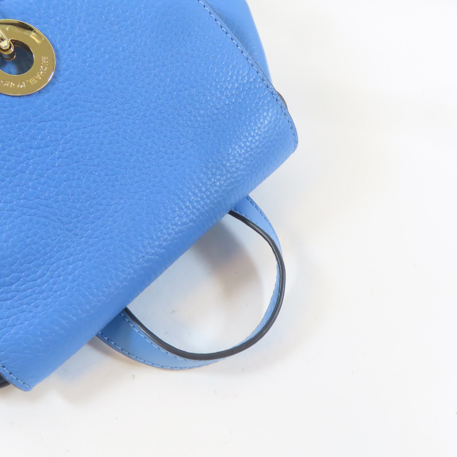Michael Kors 牛皮皮革Backpack金扣背包藍色