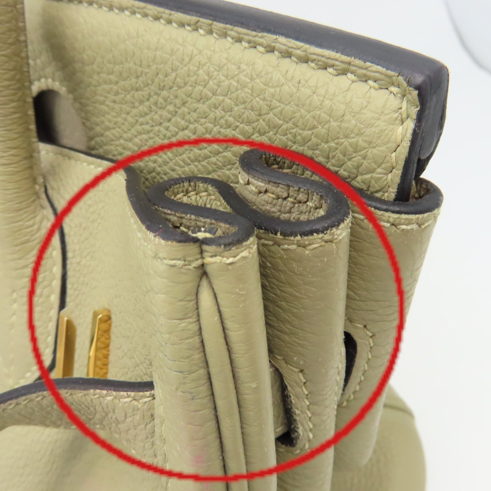 HERMES Togo皮革Birkin 30 Hand Bag金扣手挽袋Gris Tourterelle斑鳩灰色