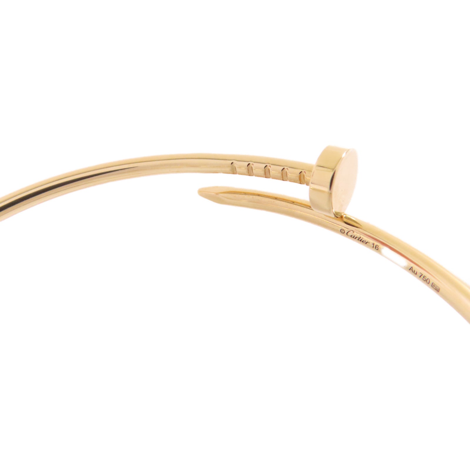 CARTIER 18K黃金/鑽石Juste Blaceret手鐲Cartier#16