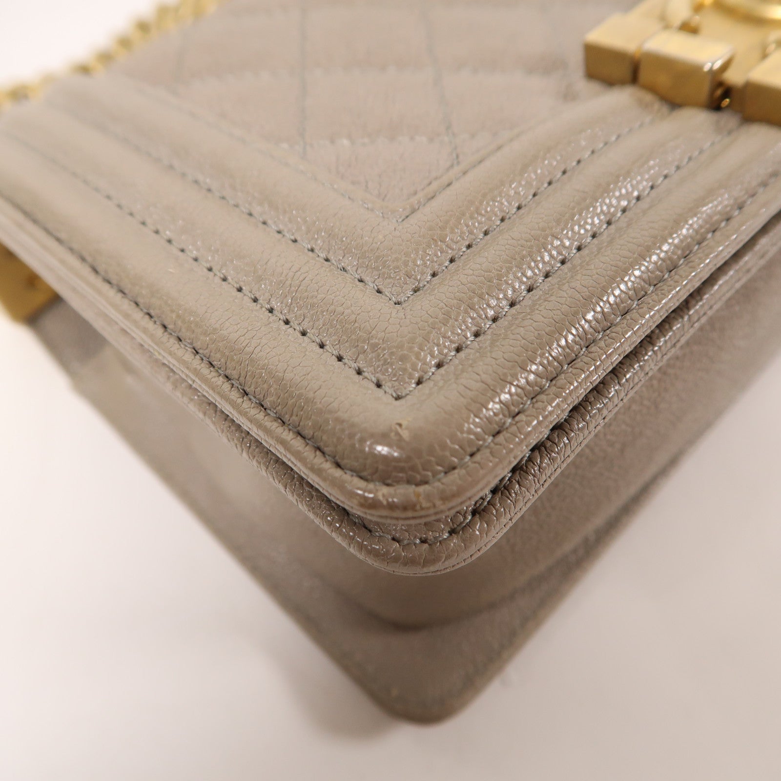 CHANEL 【激減優惠】牛皮皮革Boy 20金扣肩背袋