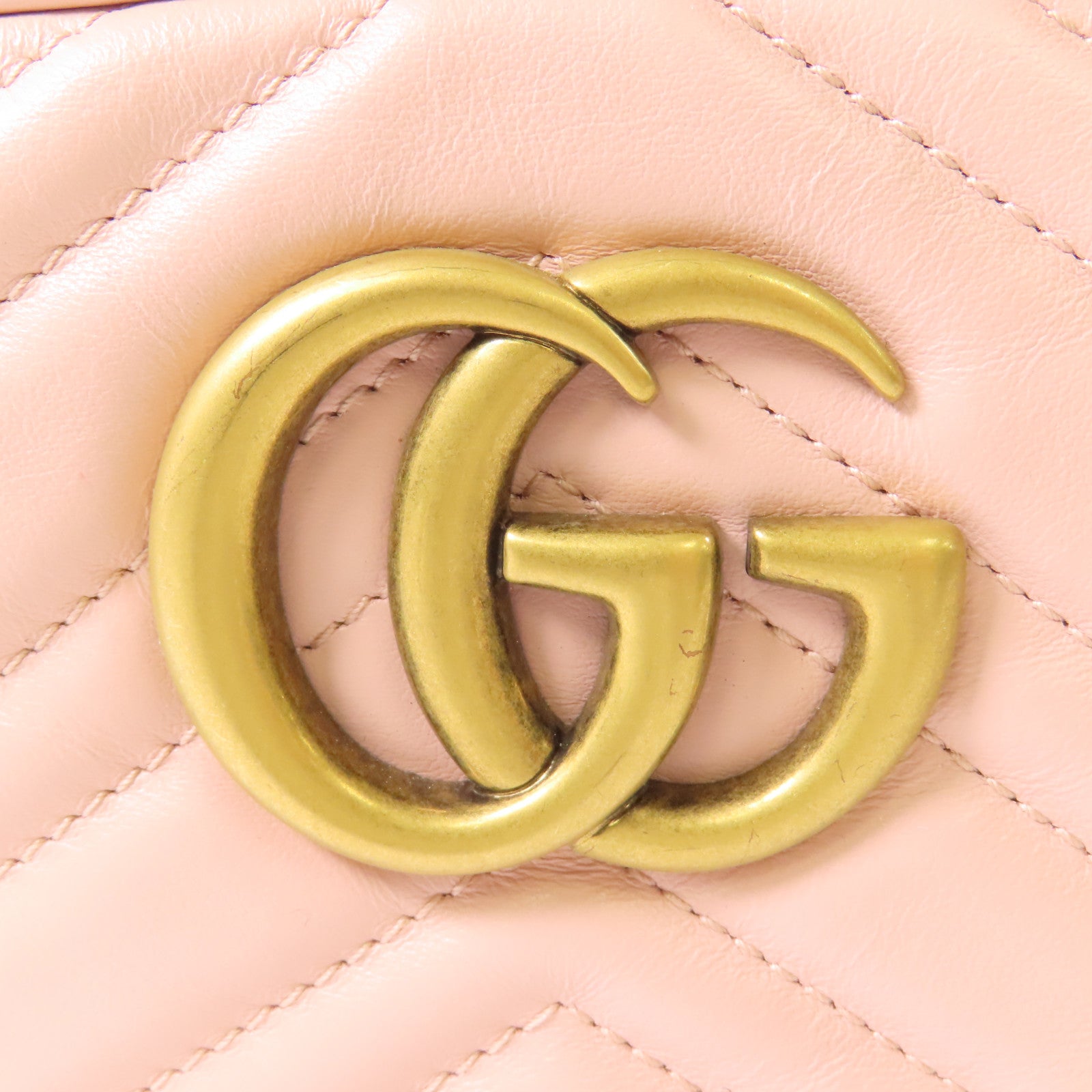 GUCCI 牛皮皮革GG Marmont金扣肩背袋