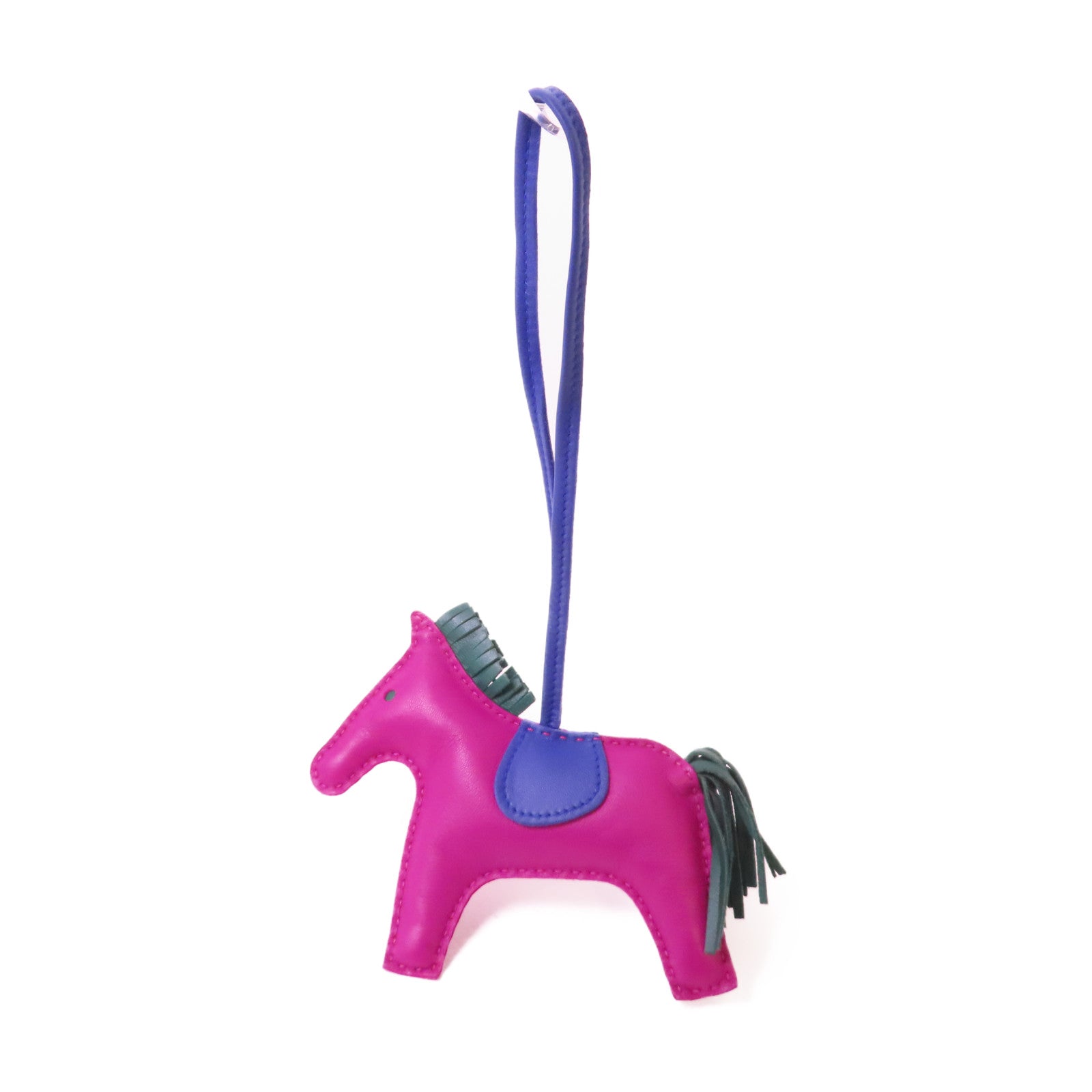 HERMES Swift皮革Rodeo MM Charm掛飾紫色/綠色/藍色