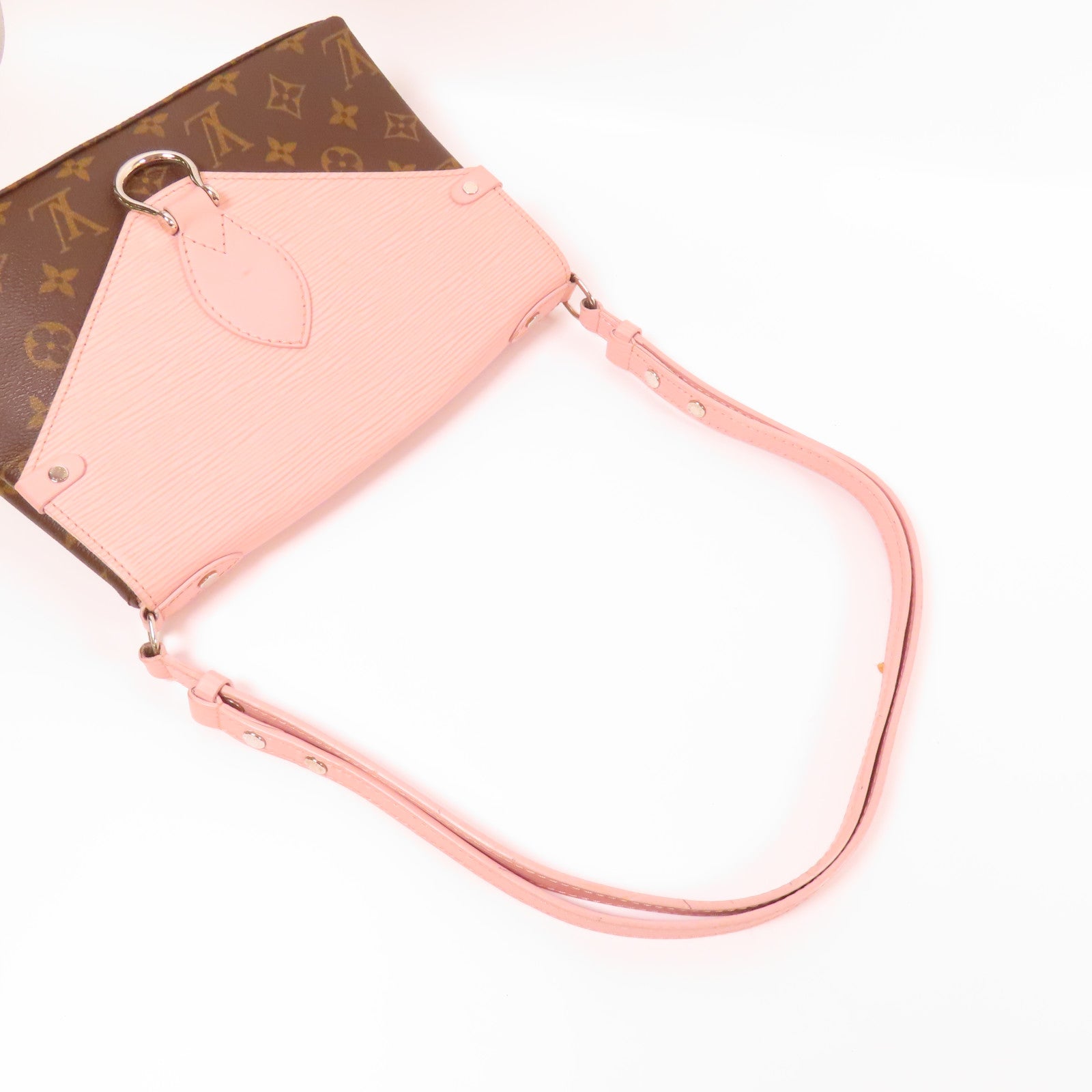 LOUIS VUITTON LV SHW Saint Michel Shoulder Bag M44033 Monogram Epi Brown Pink