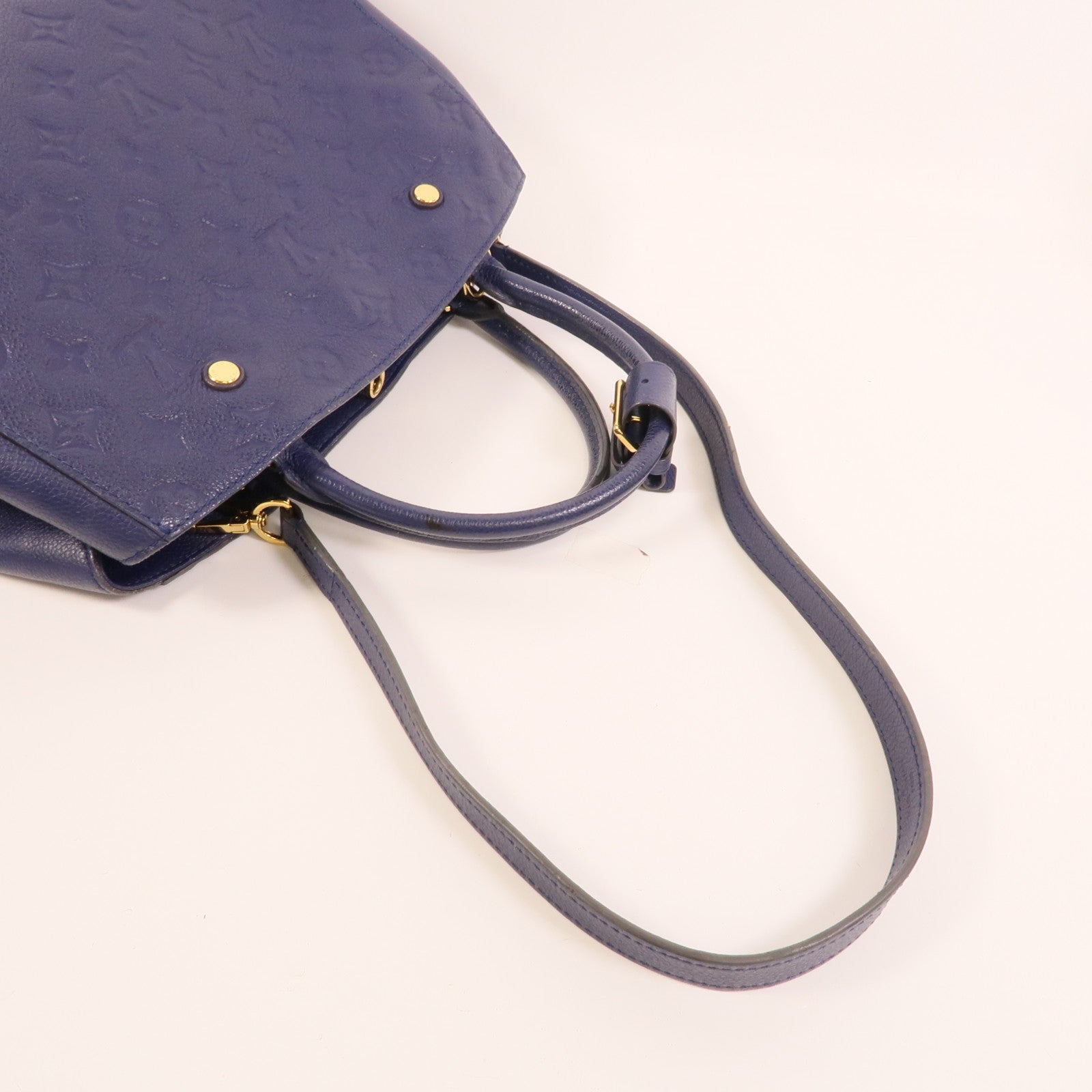 LOUIS VUITTON Monogram Empreinte Montaigne MM手挽肩背兩用袋