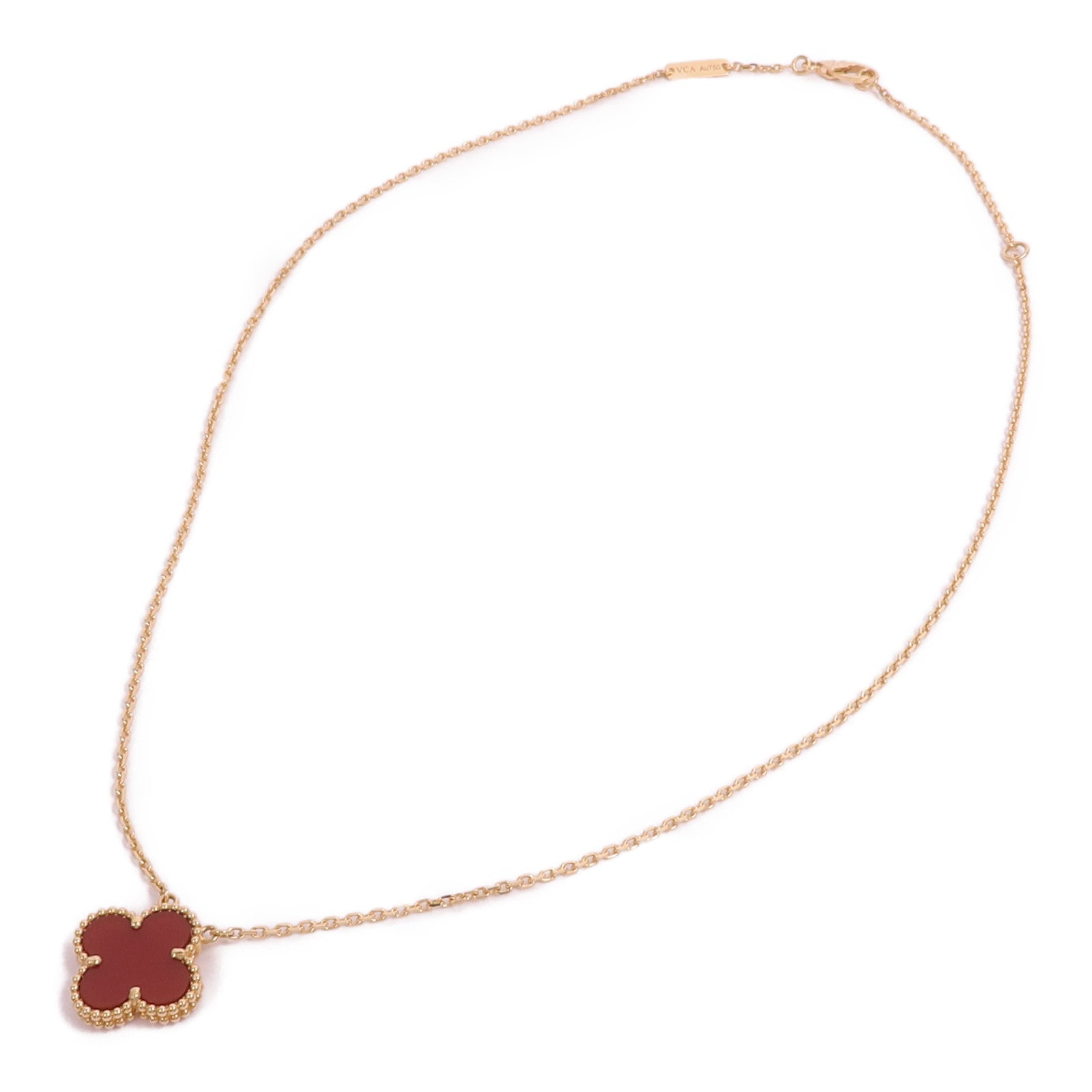 Van Cleef & Arpels 18K玫瑰金Vintage Alhambra項鍊