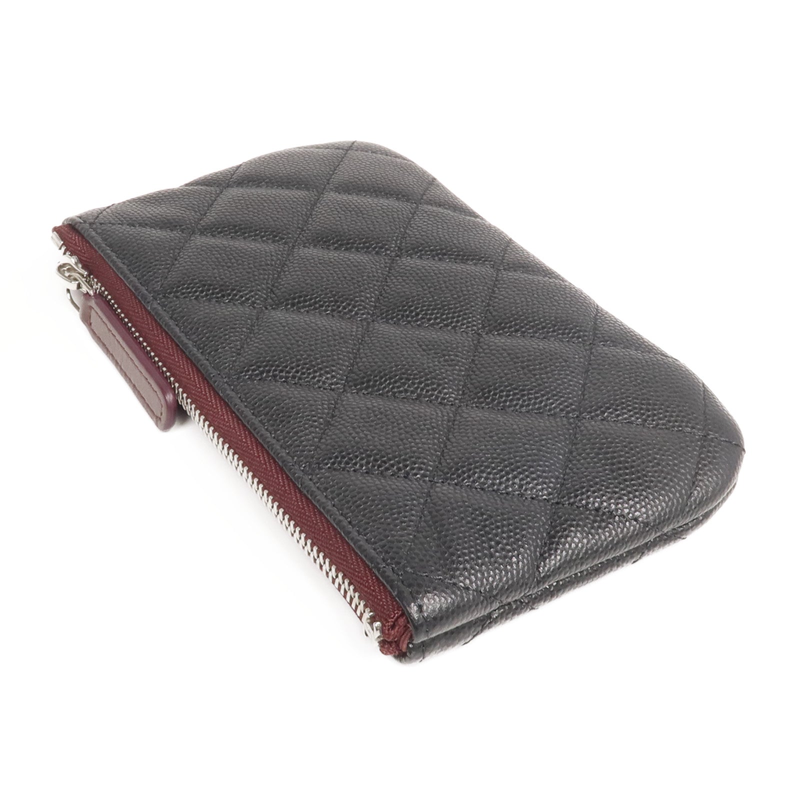 CHANEL 牛皮皮革Coin Case/Pouch銀扣零錢包/手拿包