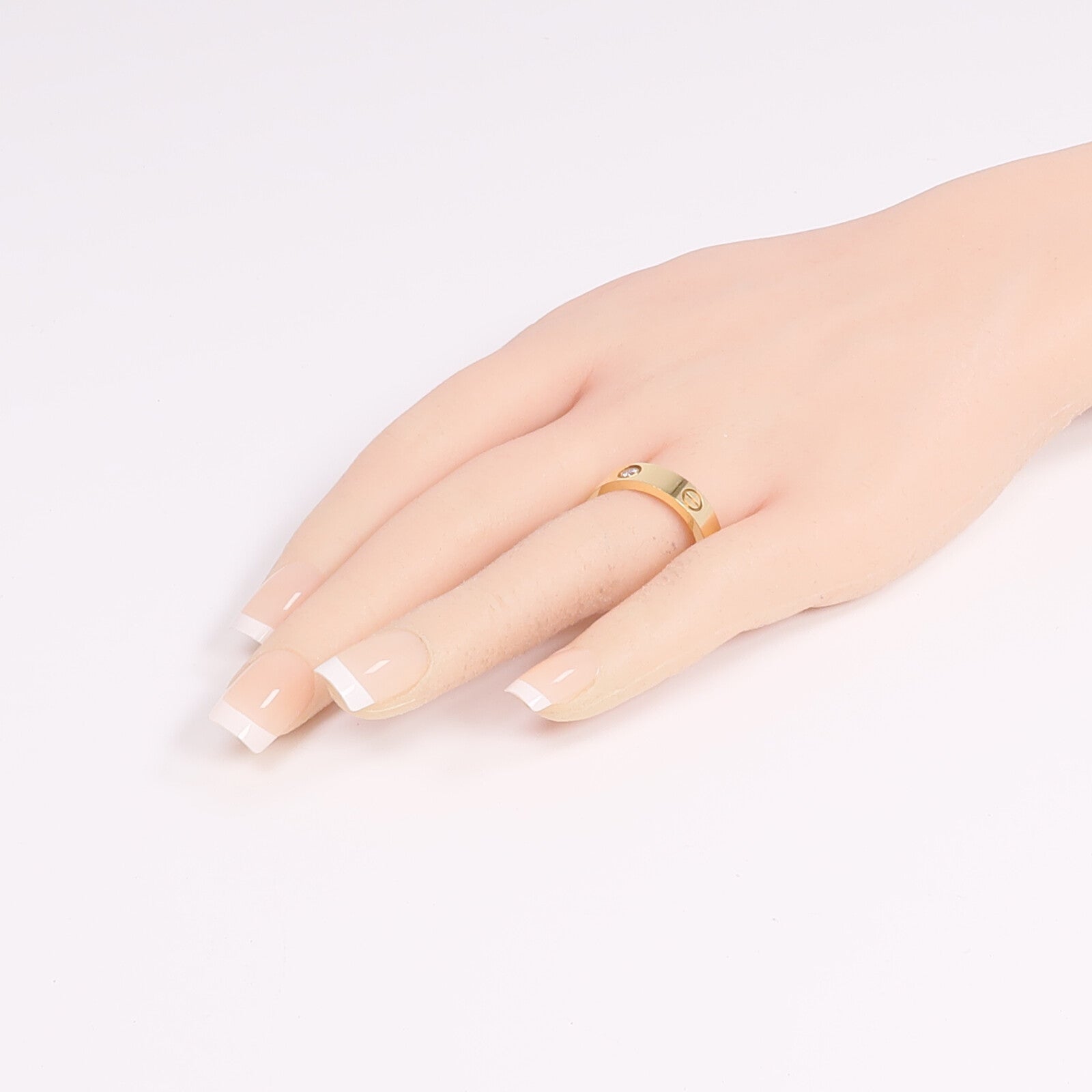CARTIER 18K黃金Love Ring 3 Diamonds鑽石戒指