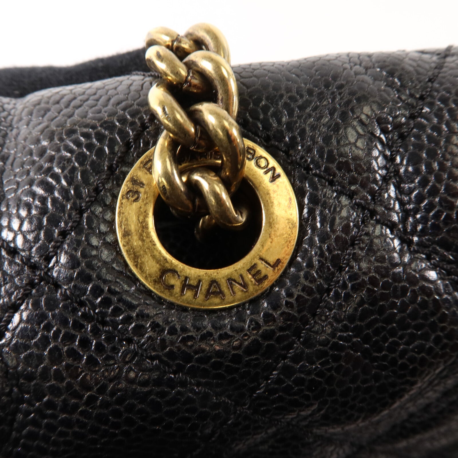 CHANEL 牛皮皮革Chain Shoulder鏈帶肩背袋