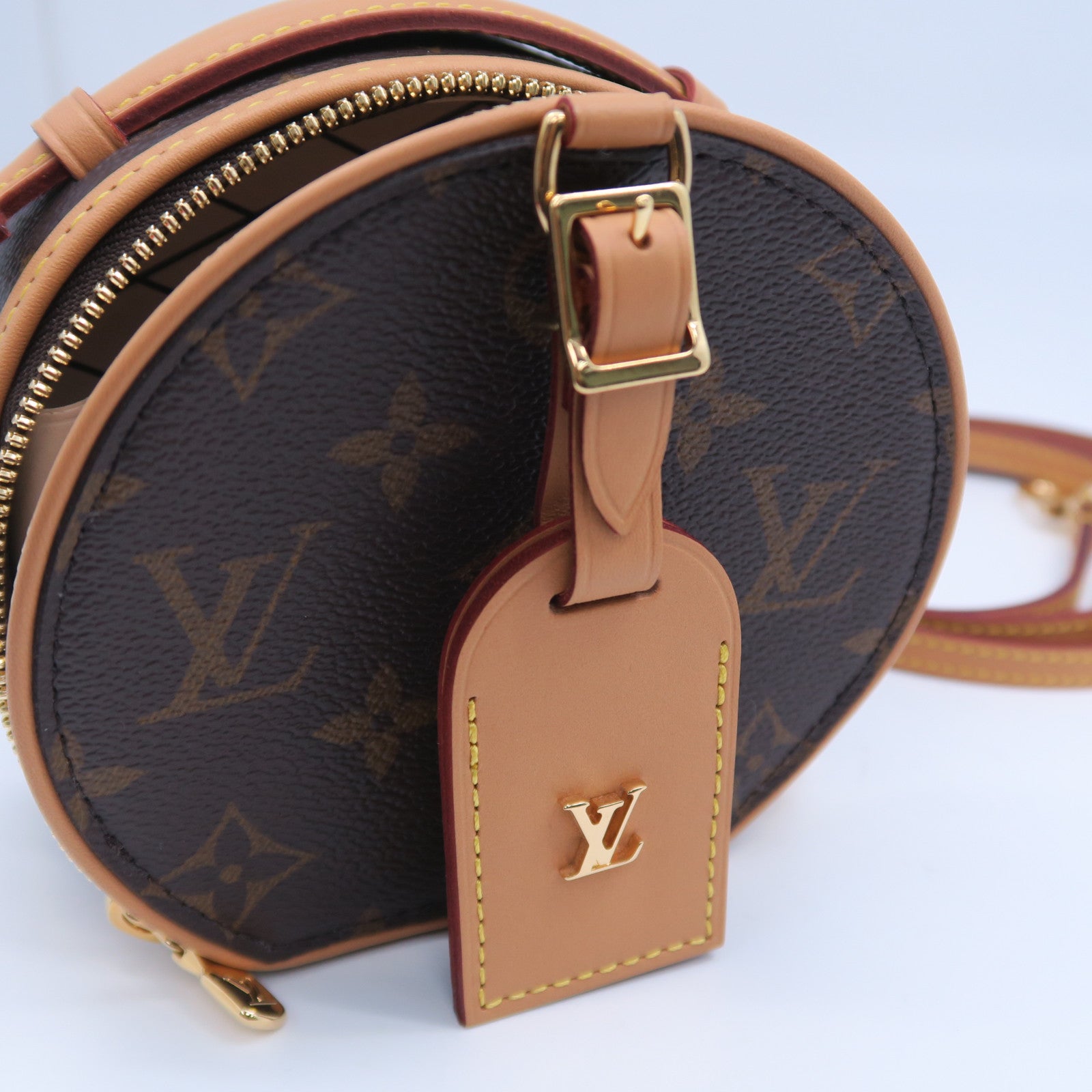 LOUIS VUITTON 【清倉大減價】Monogram Mini Boite Chapeau金扣手挽肩背兩用袋啡色