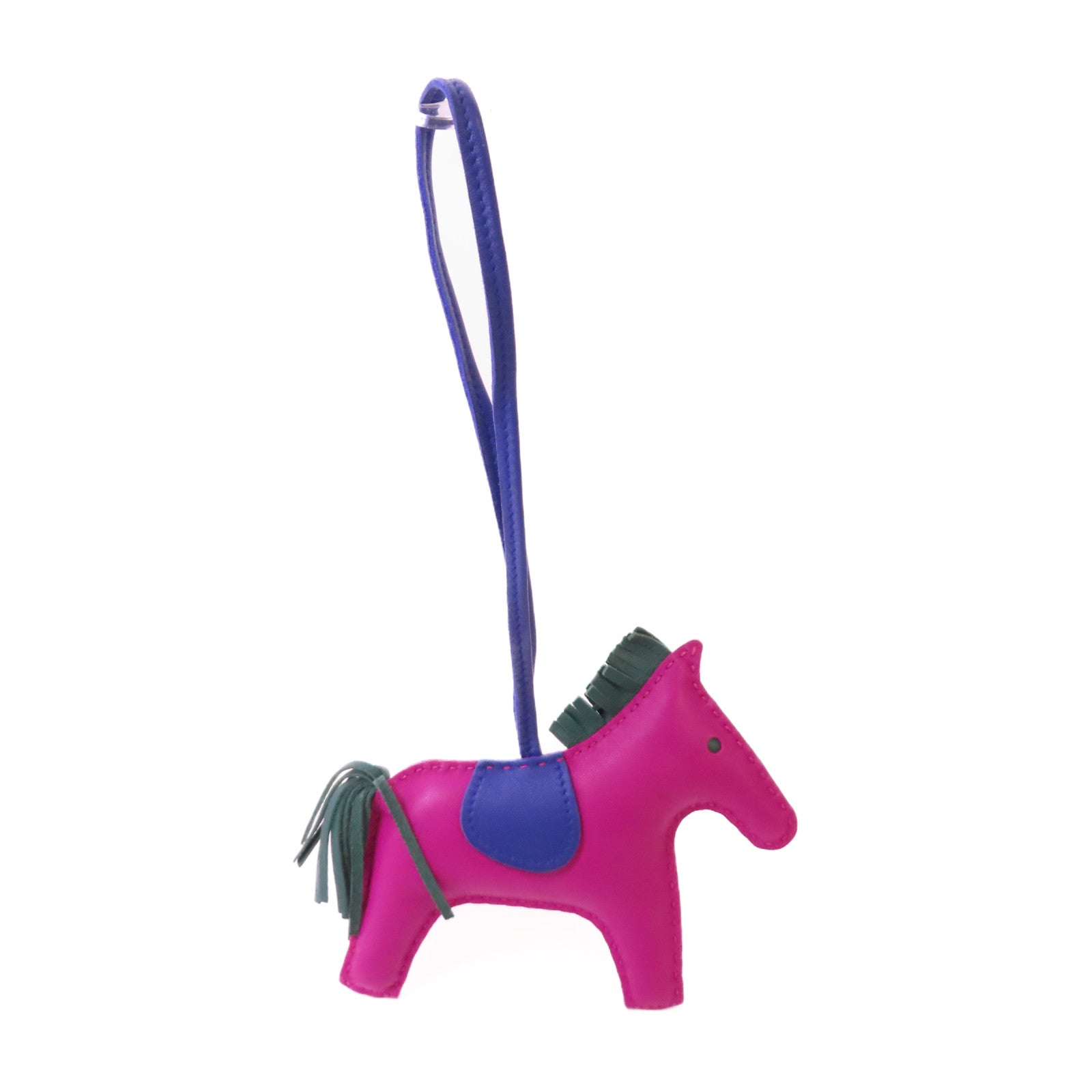 HERMES Swift皮革Rodeo MM Charm掛飾紫色/綠色/藍色