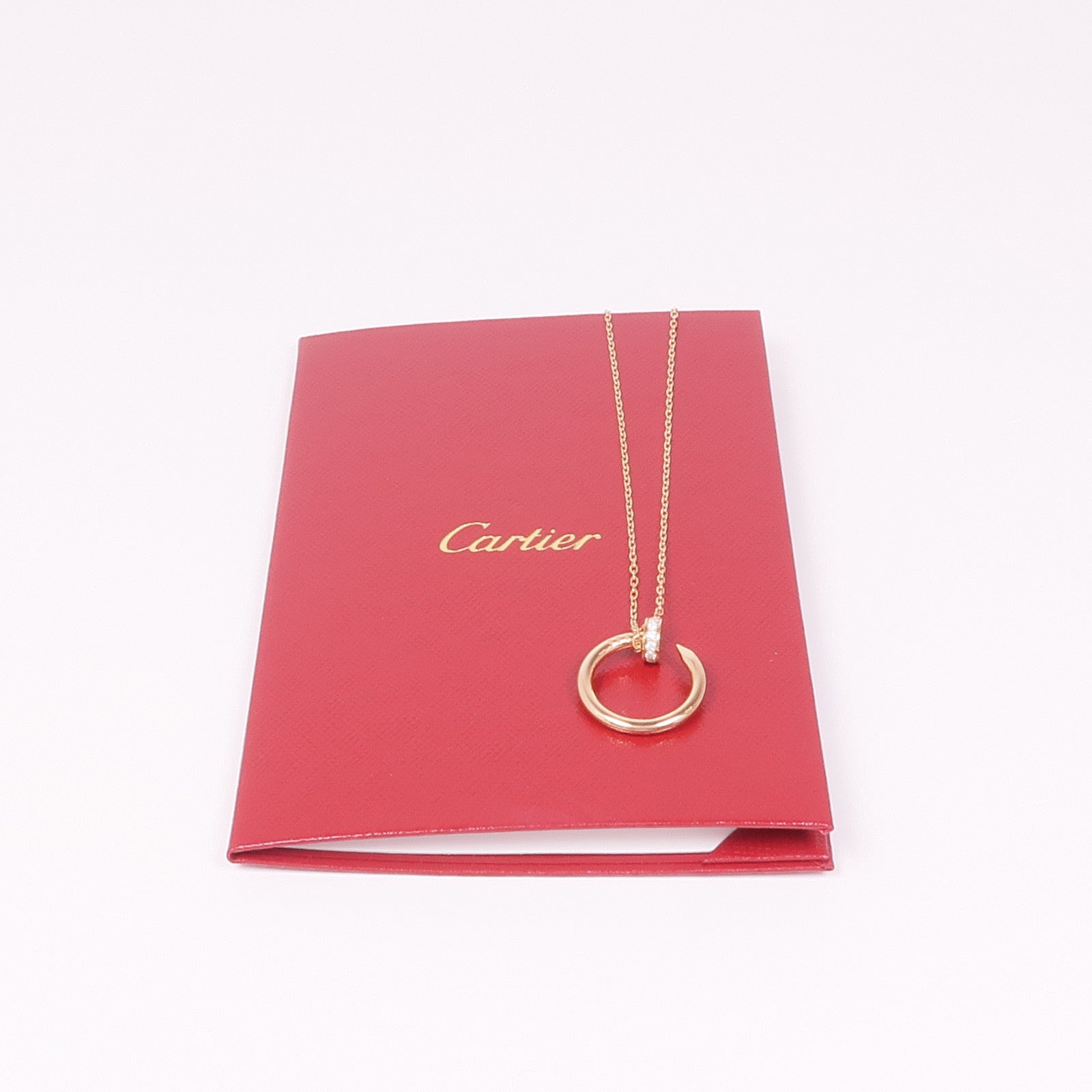 CARTIER 18K玫瑰金Juste un Clou Diamonds Necklace鑽石項鍊