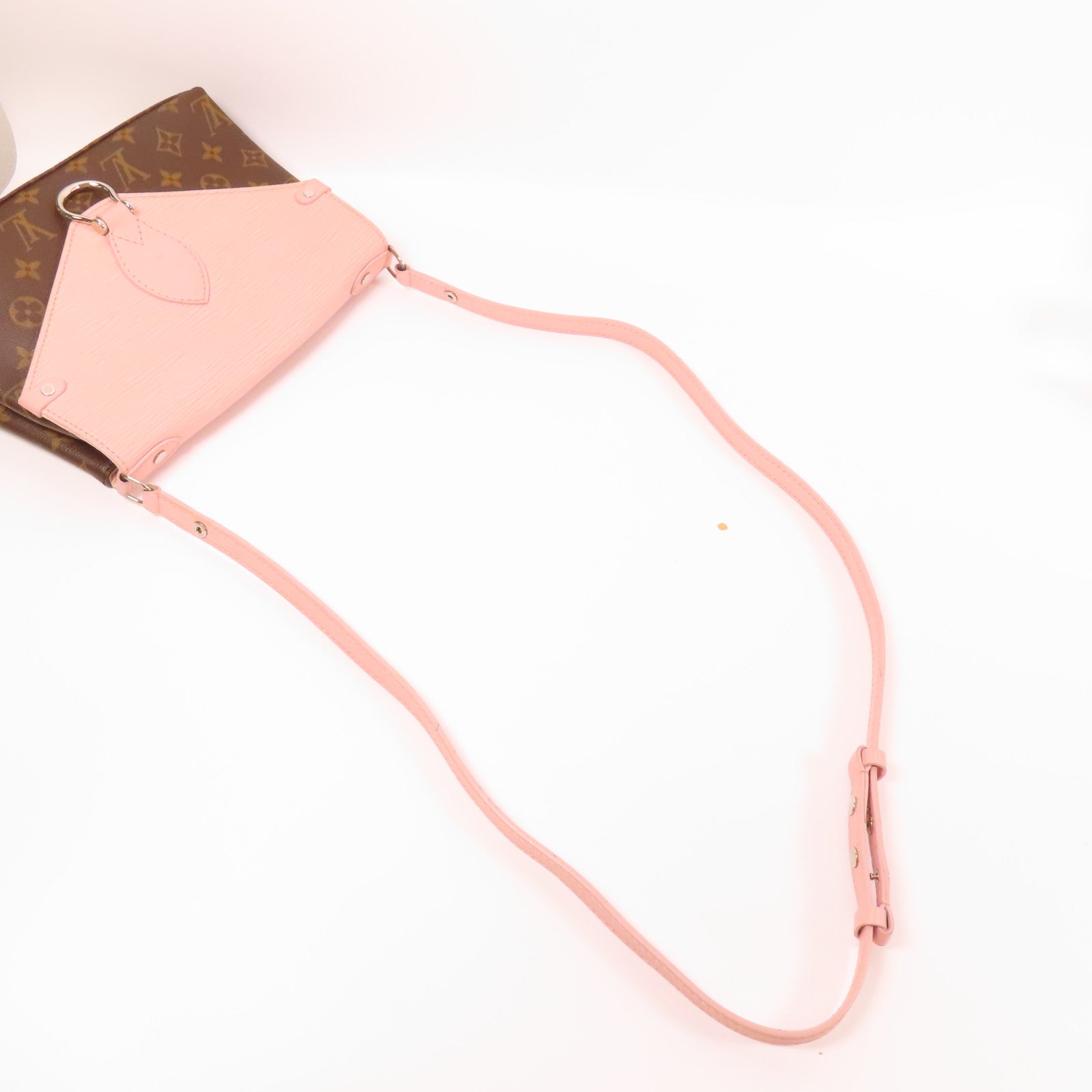 LOUIS VUITTON LV SHW Saint Michel Shoulder Bag M44033 Monogram Epi Brown Pink