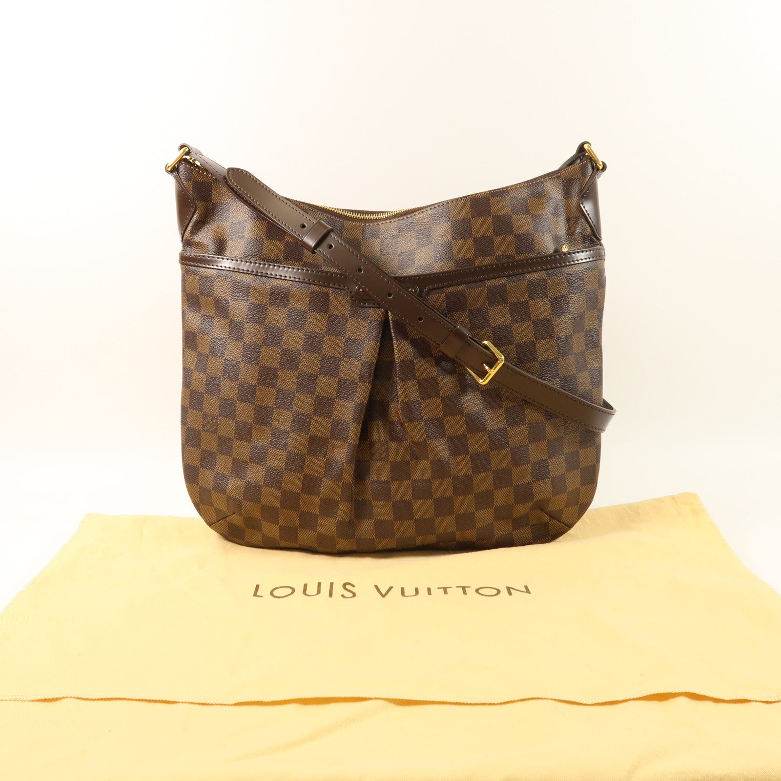 LOUIS VUITTON Damier Bloomsbury GM金扣肩背袋