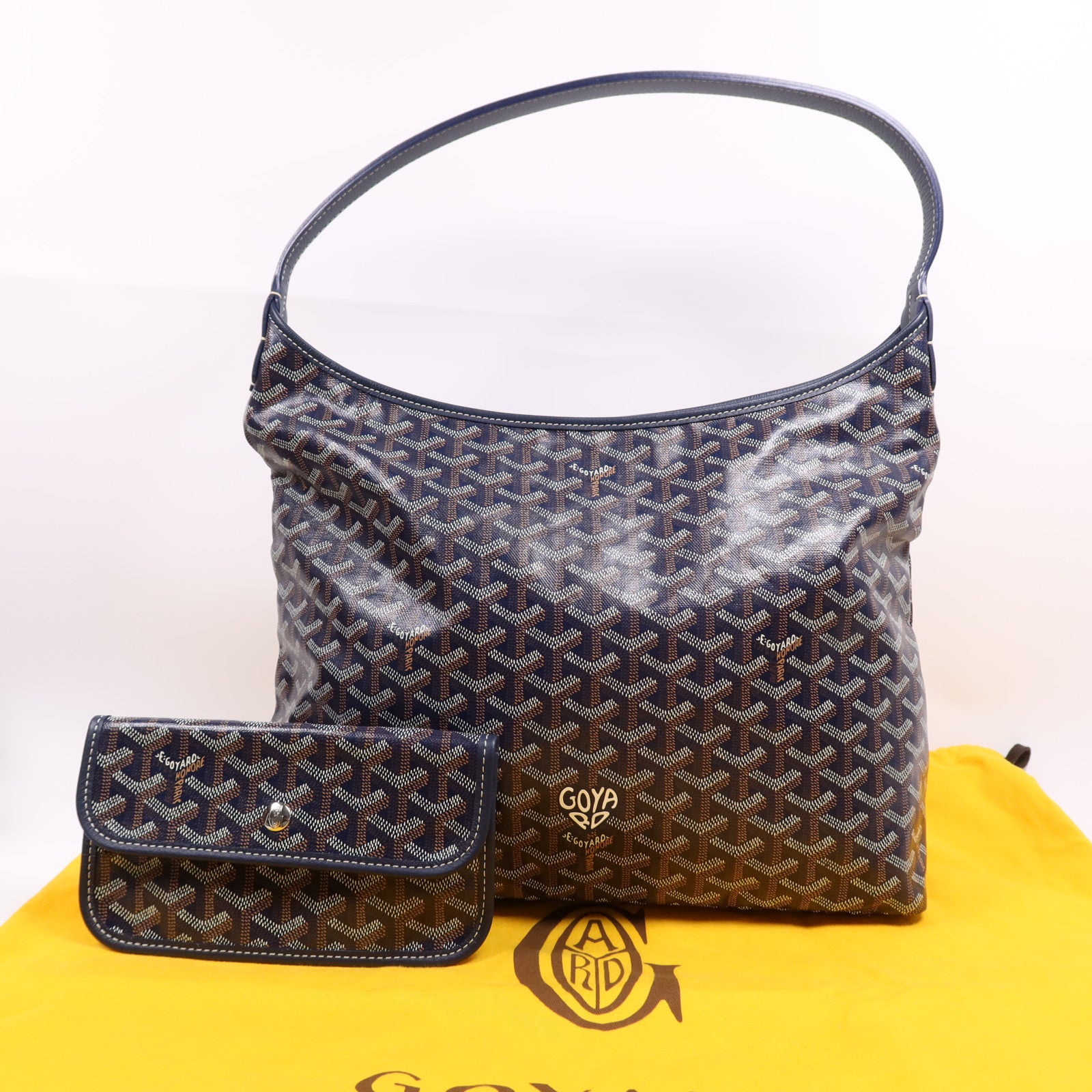 GOYARD 塗層帆布Boheme Hobo Bag銀扣肩背袋