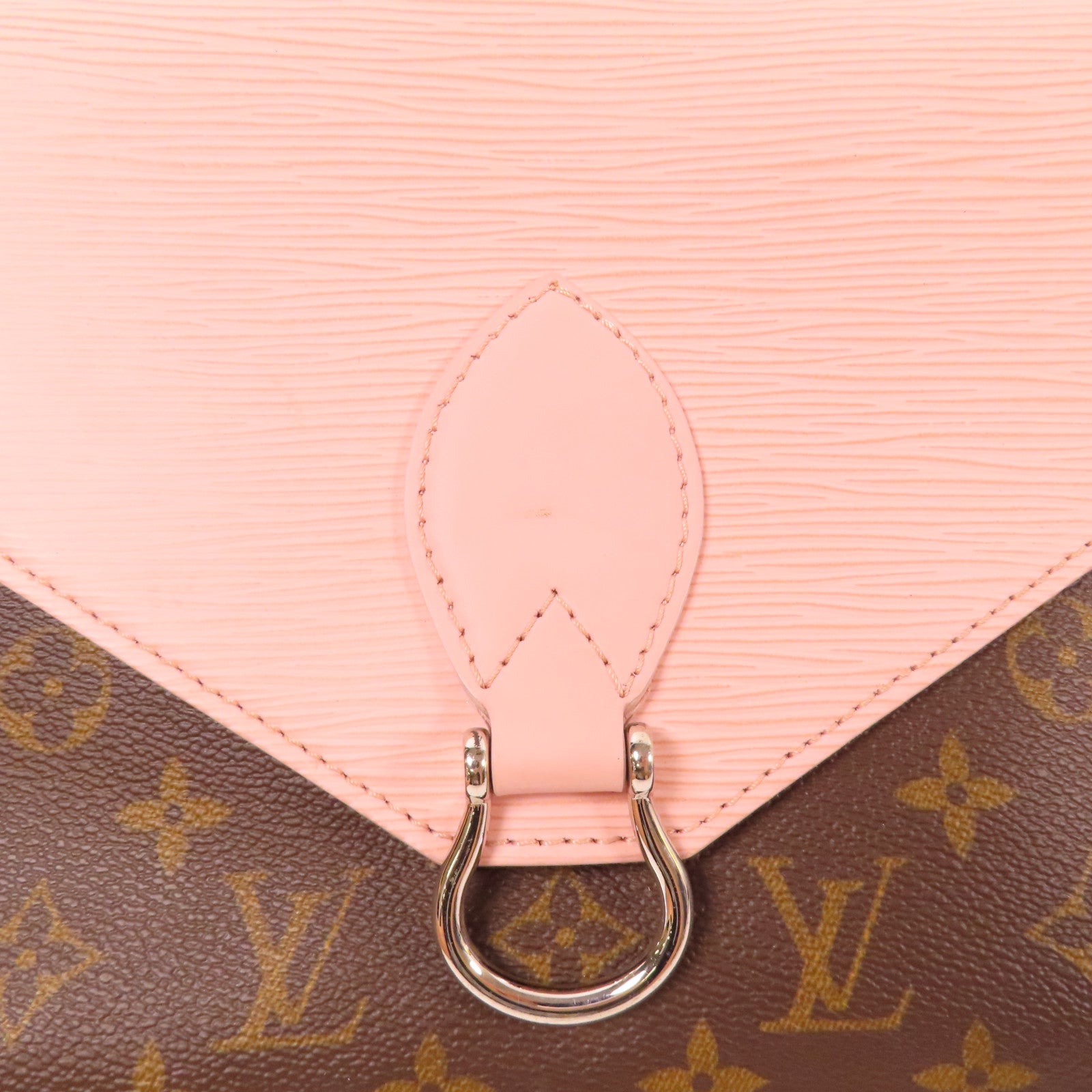 LOUIS VUITTON LV SHW Saint Michel Shoulder Bag M44033 Monogram Epi Brown Pink