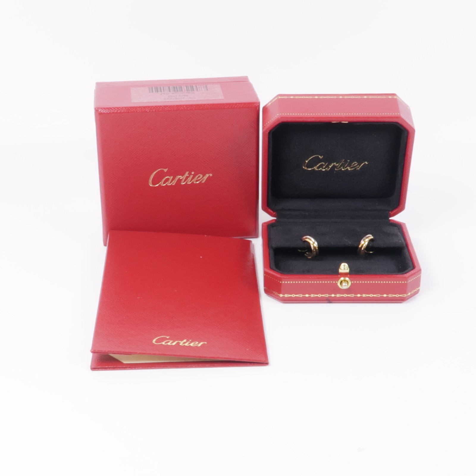 CARTIER 18K黃金/白金/玫瑰金Trinity Earrings耳環