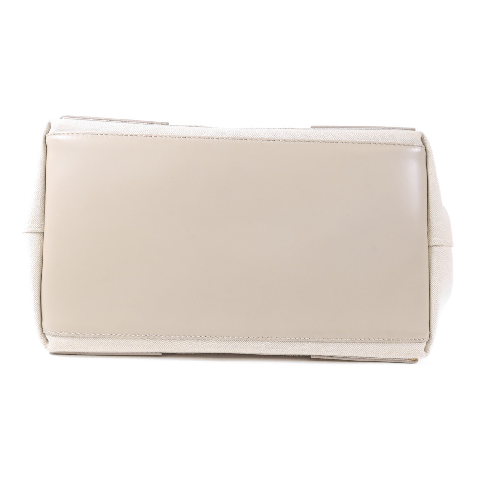 BALENCIAGA SHW Navy Cabas Small Tote Bag Handbag Canvas Beige/Grey