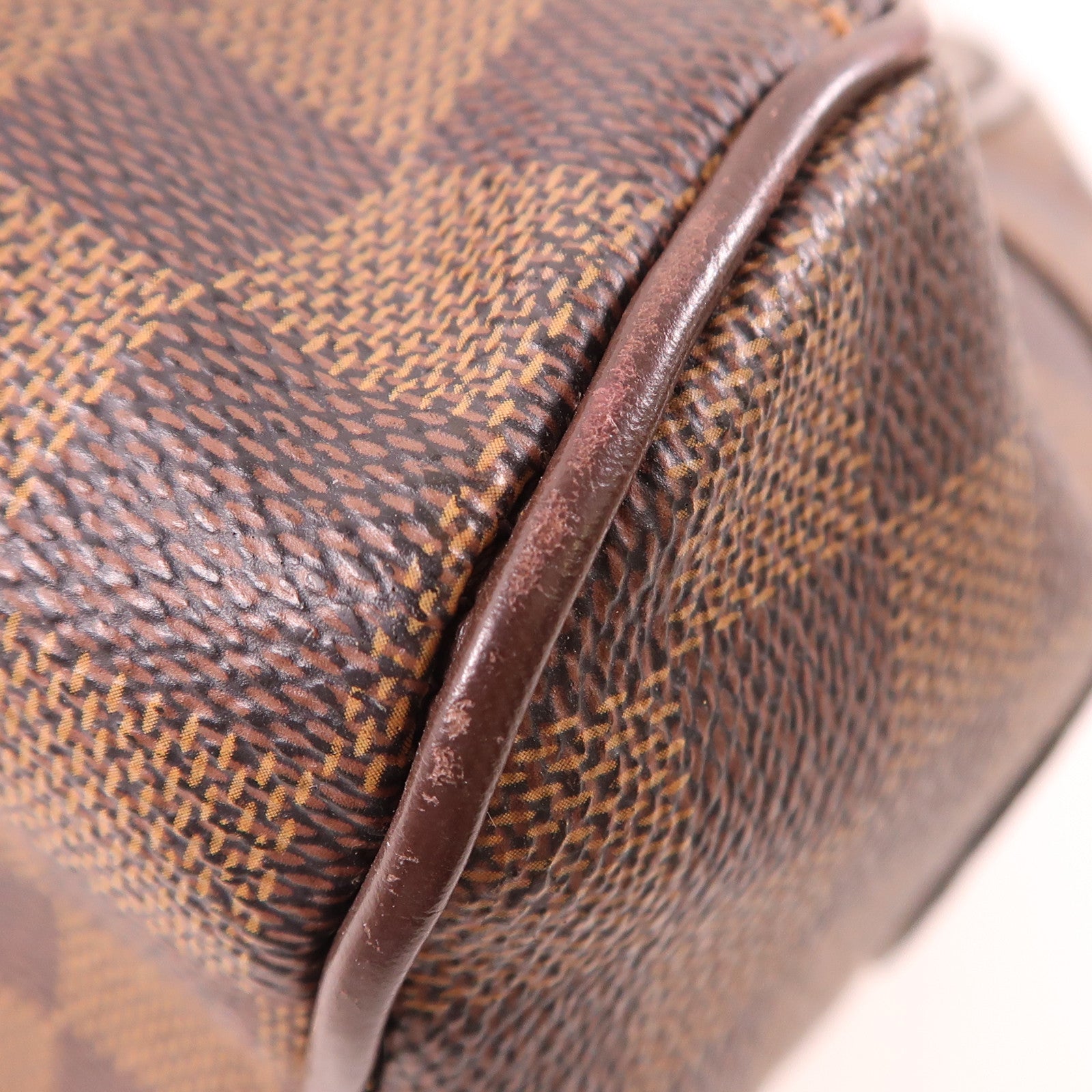 LOUIS VUITTON Damier Duomo金扣手挽袋棕色