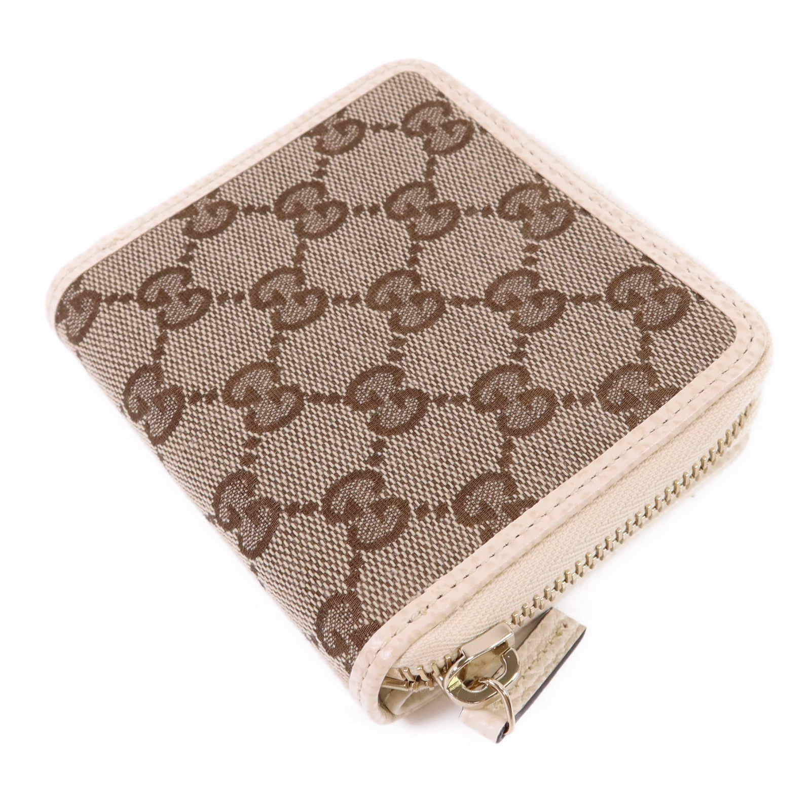 GUCCI 帆布Bifold Wallet金扣錢包