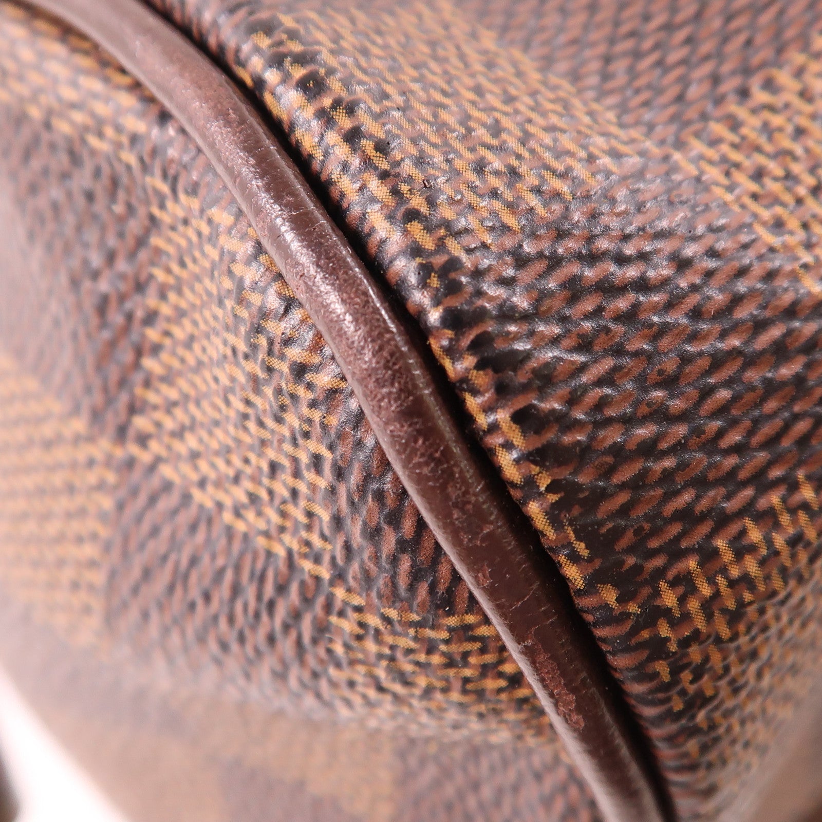 LOUIS VUITTON Damier Duomo金扣手挽袋棕色