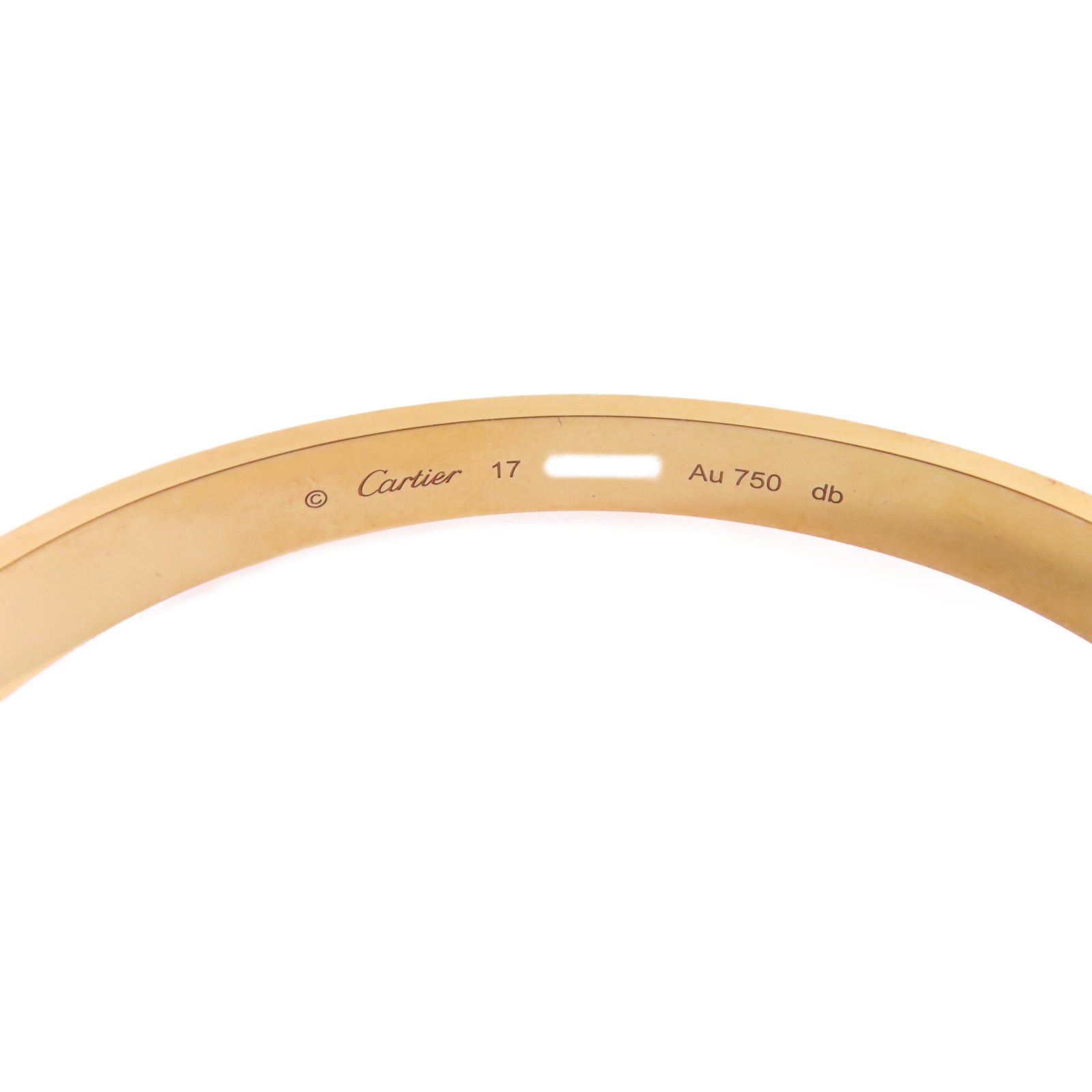 CARTIER 18K黃金Love Blaceret手鐲Cartier#17