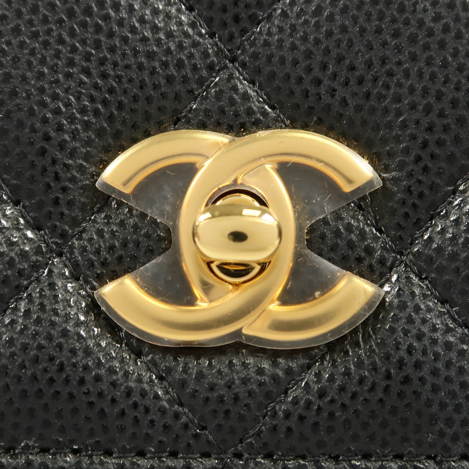 CHANEL 牛皮皮革Shoulder Bag金扣鏈帶肩背袋