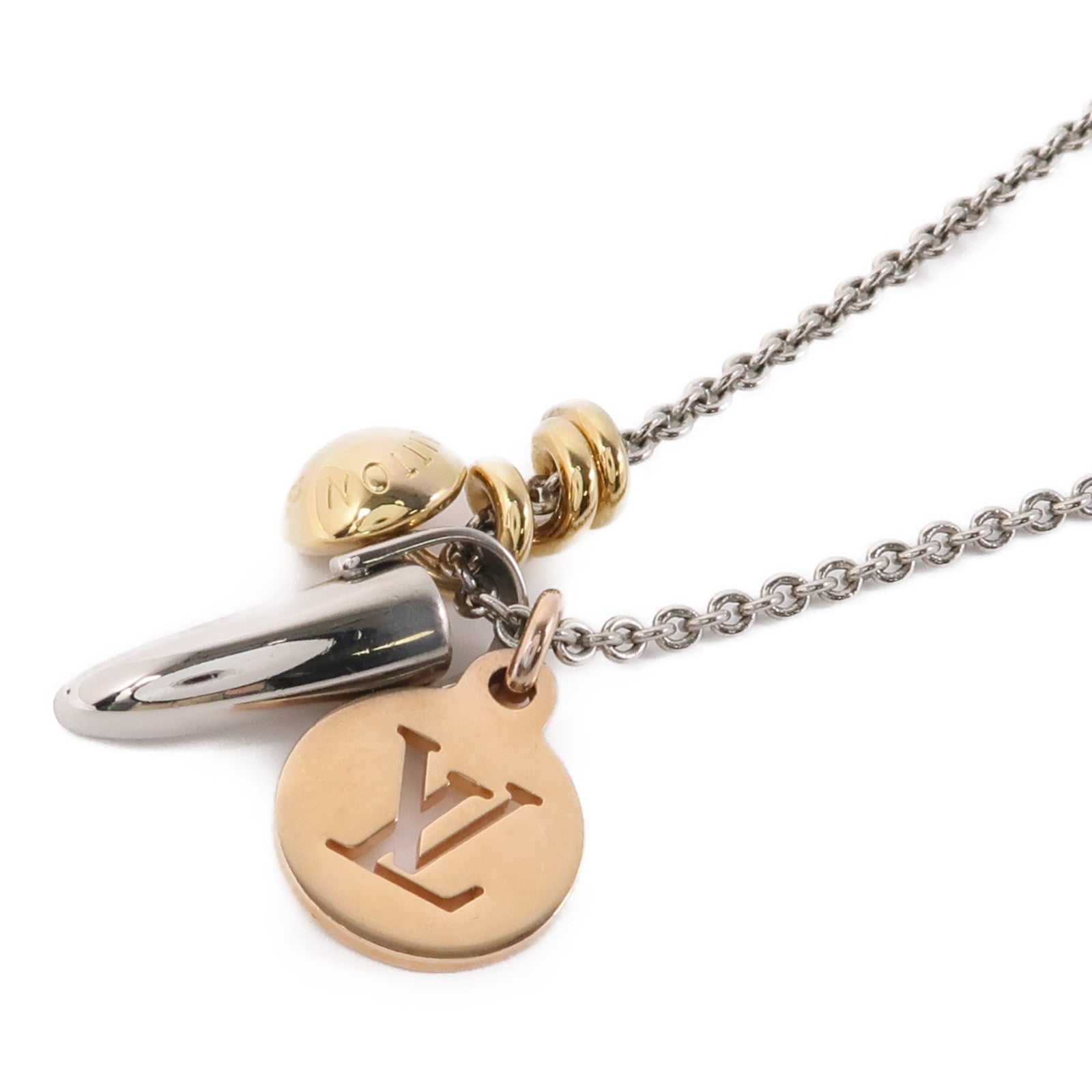 LOUIS VUITTON 金屬Safari Charms Pendant項鍊金色/銀色/銅色
