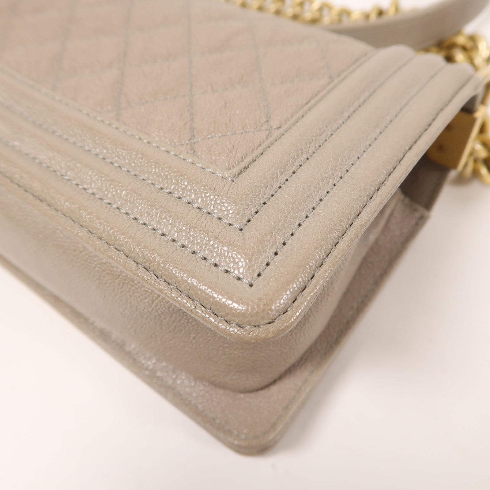 CHANEL 【激減優惠】牛皮皮革Boy 20金扣肩背袋