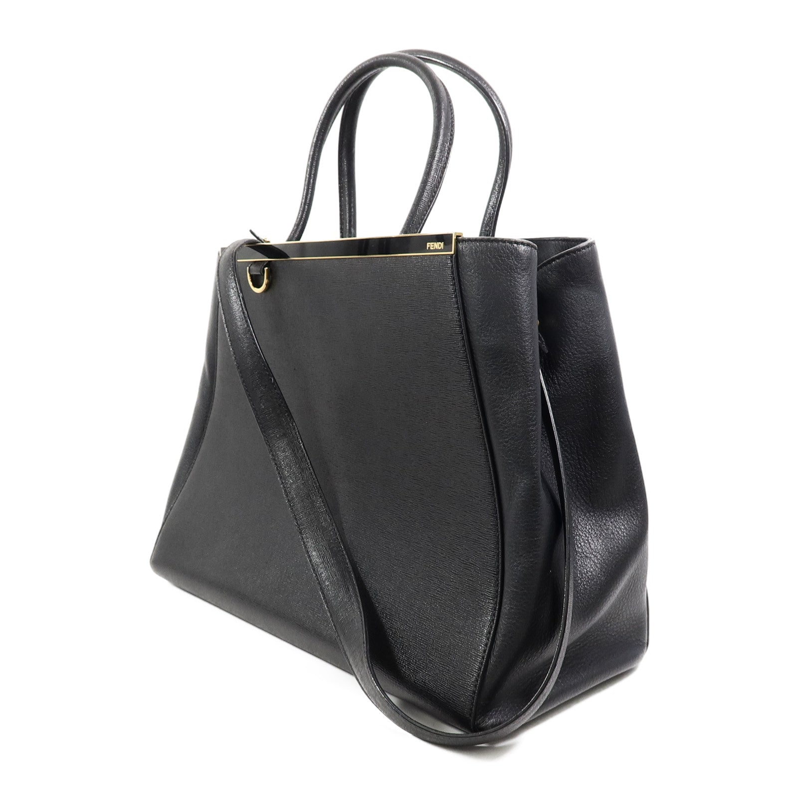 FENDI 牛皮皮革2 Jours金扣手挽肩背兩用袋