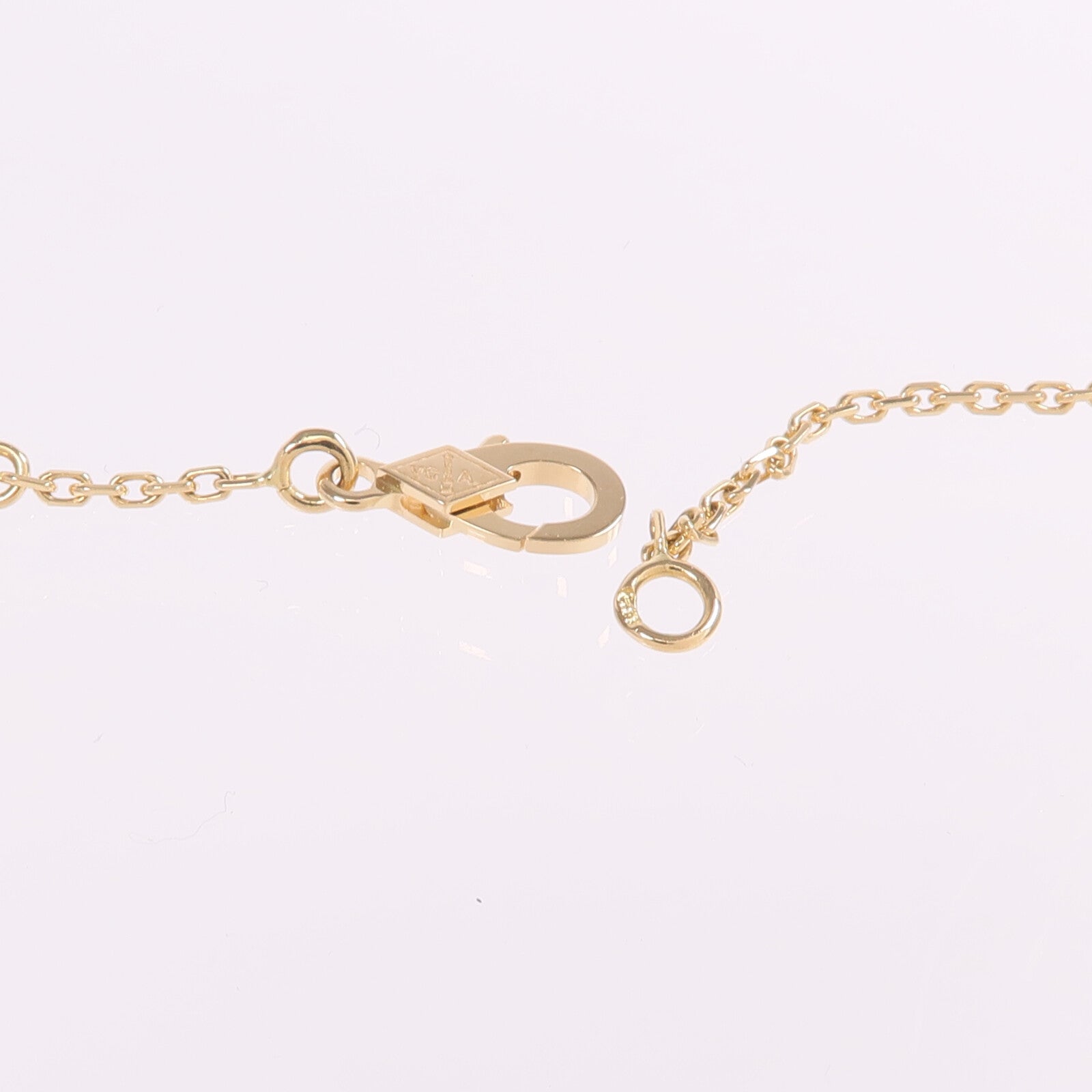 Van Cleef & Arpels 18K黃金Vintage Alhambra Pendant縞瑪瑙項鍊