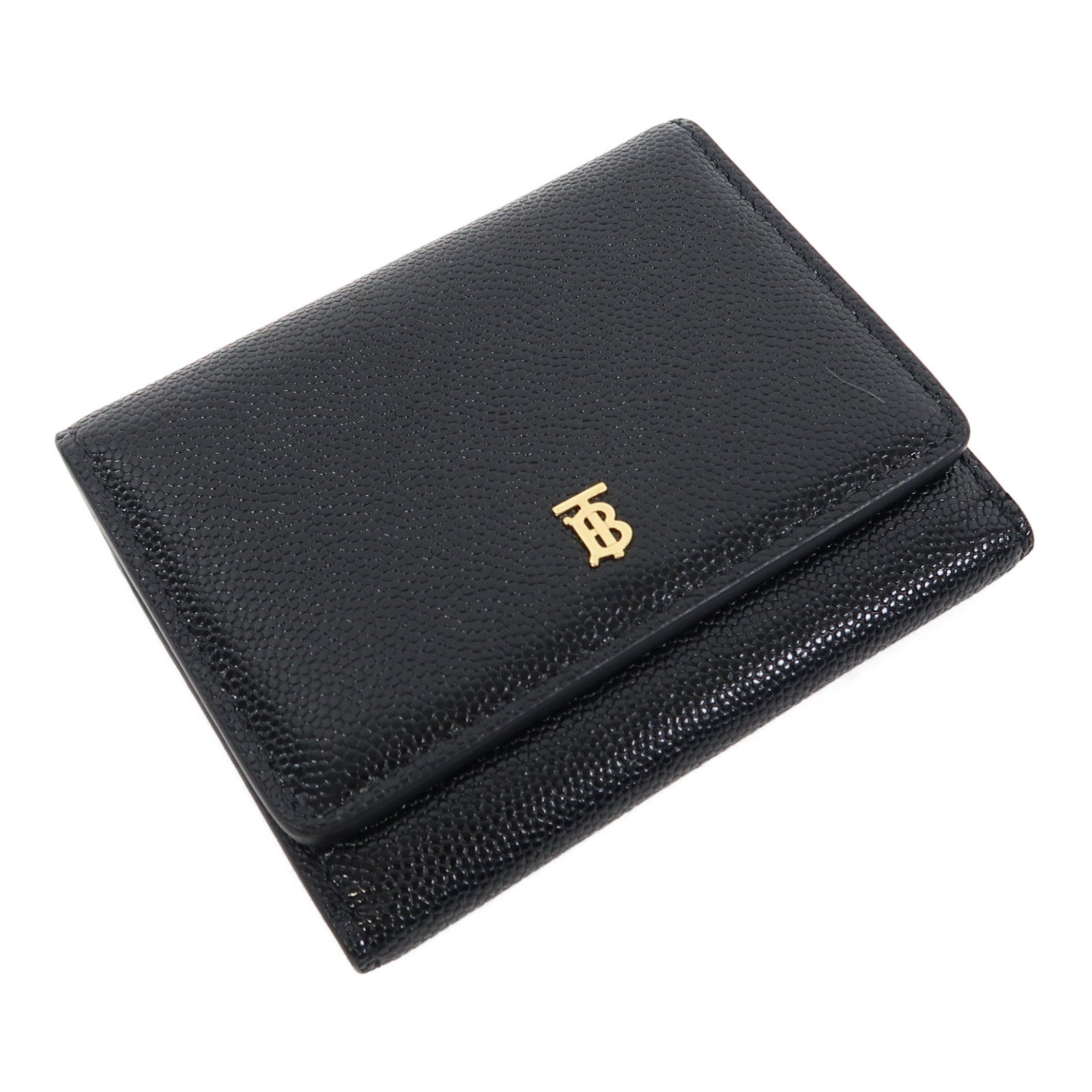 BURBERRY 【激減優惠】牛皮皮革Card Case金扣卡片套黑色