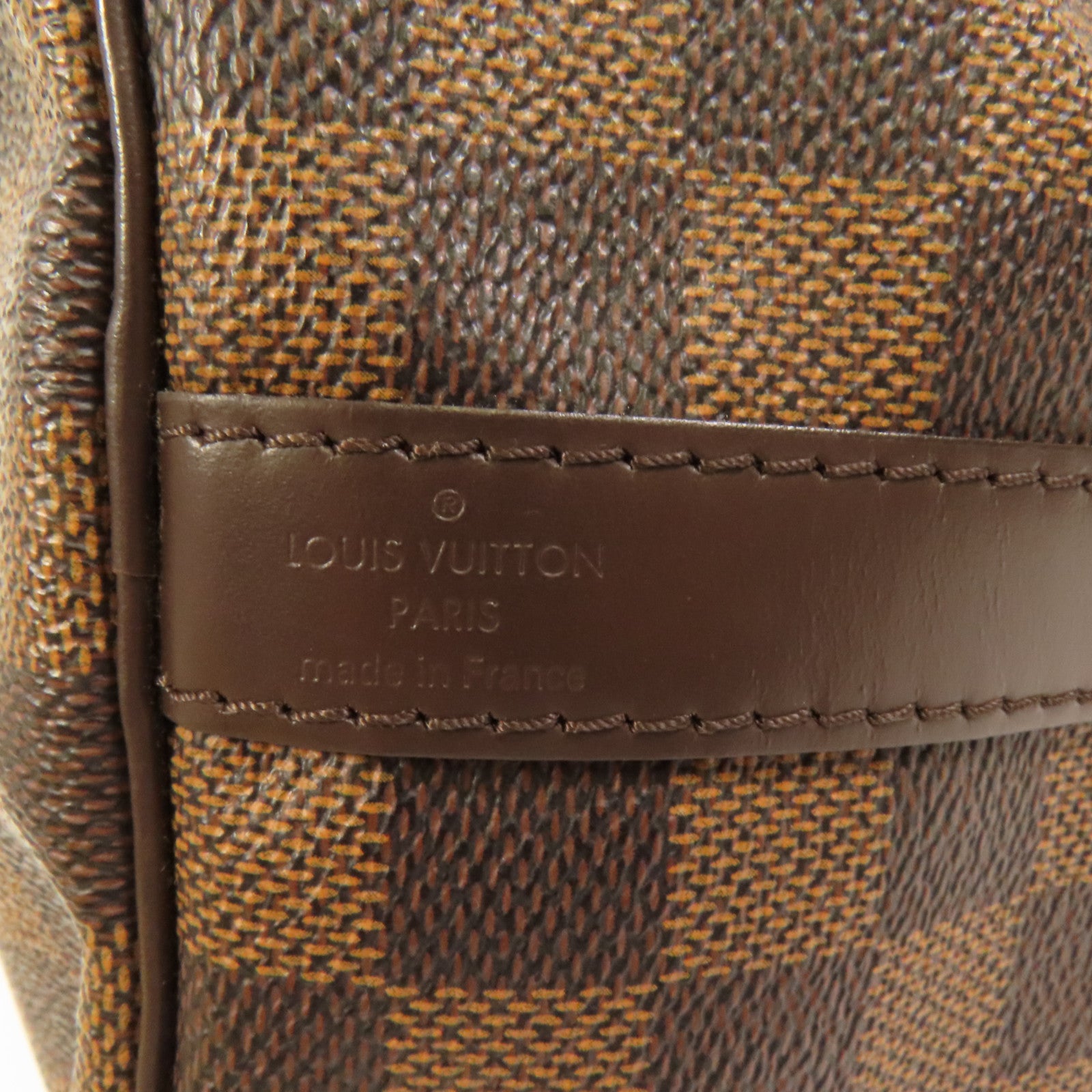 LOUIS VUITTON Damier Speedy Bandouliere 30金扣手挽肩背兩用袋
