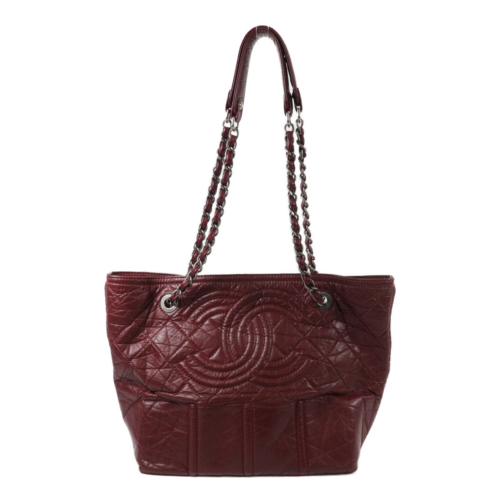 CHANEL 牛皮皮革Shopping In Moscow Tote Bag鏈帶手挽袋