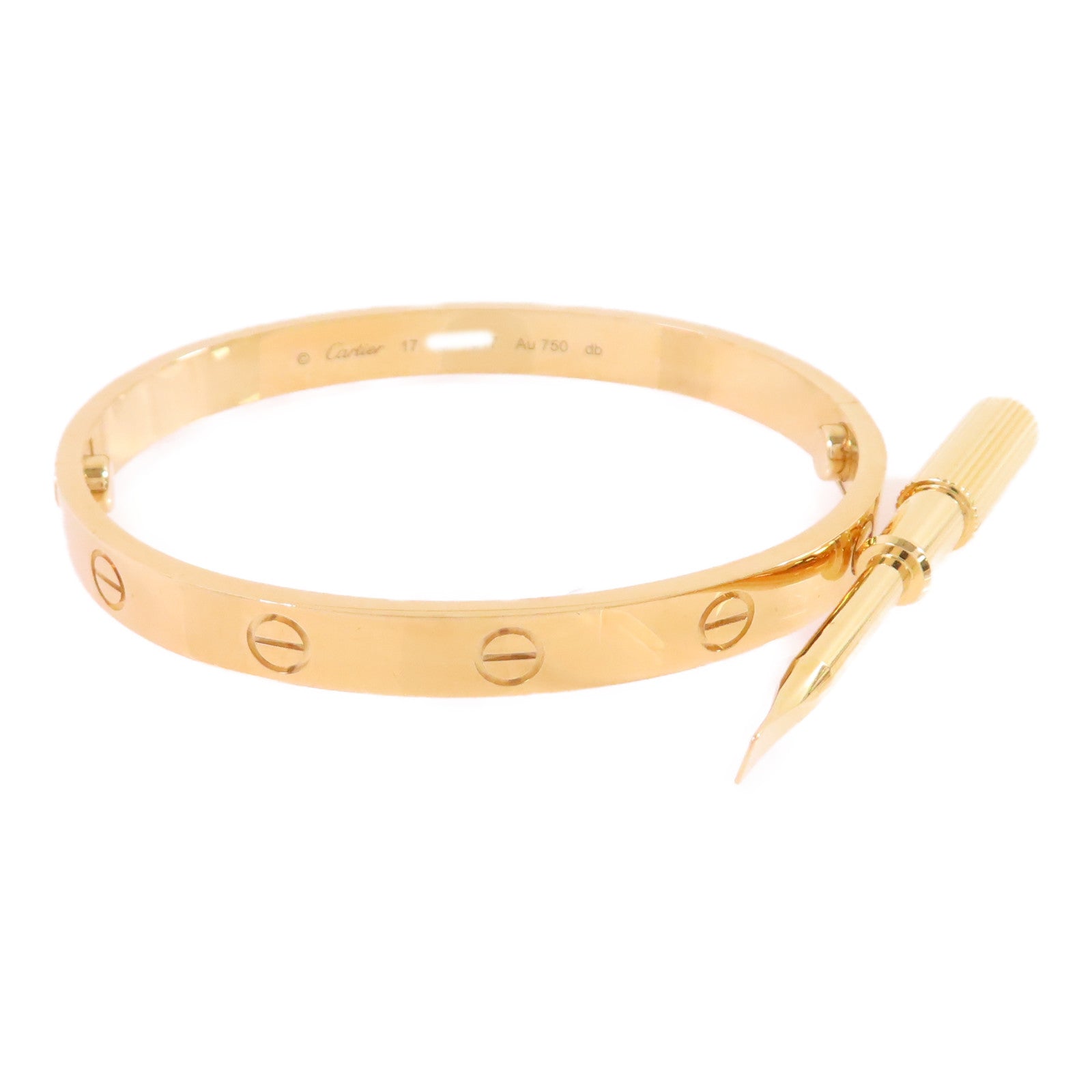 CARTIER 18K黃金Love Blaceret手鐲Cartier#17