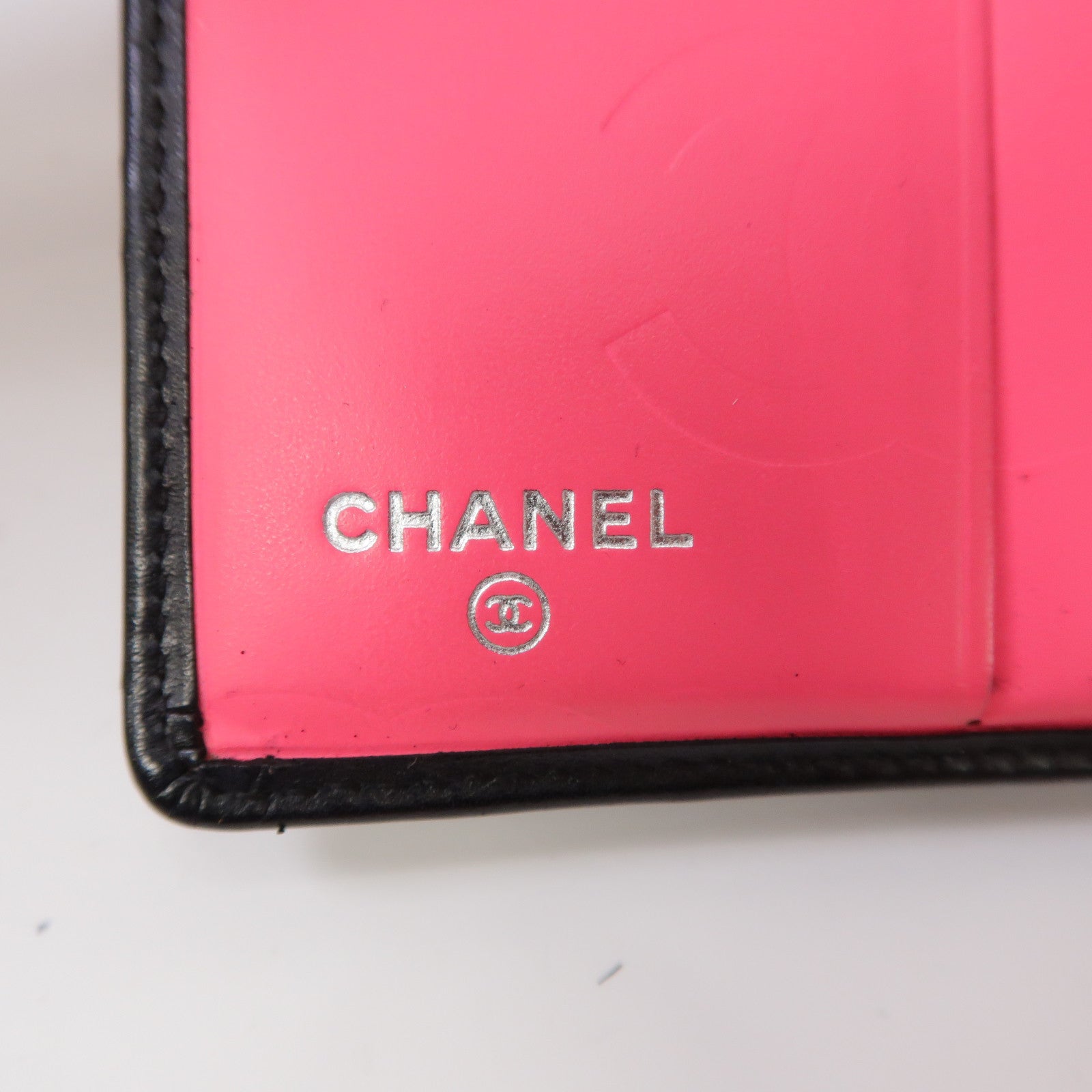 CHANEL 菱格牛皮皮革Cambon Bi-Fold Wallet折疊錢包黑色