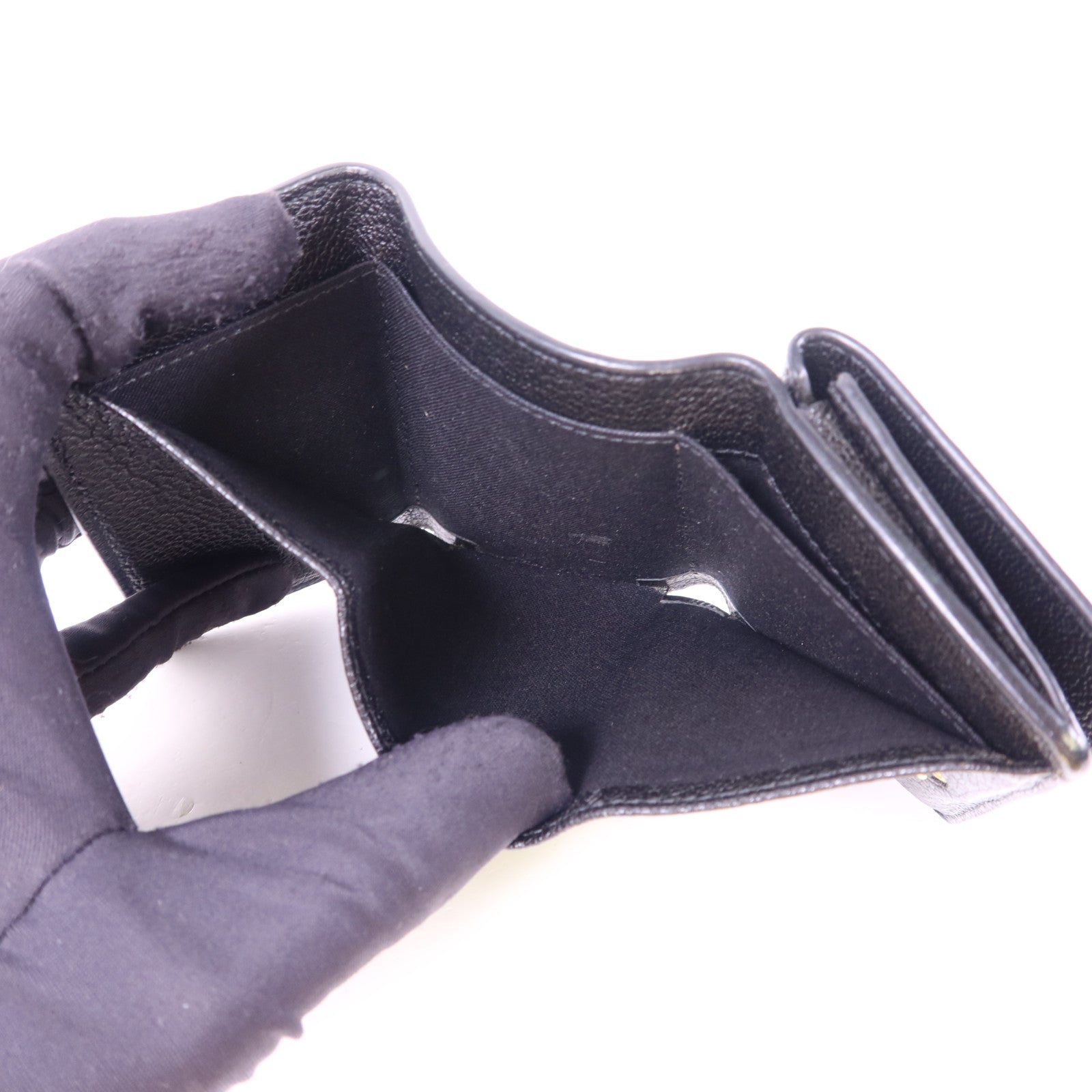 BALENCIAGA 牛皮皮革Trifold Wallet金扣錢包