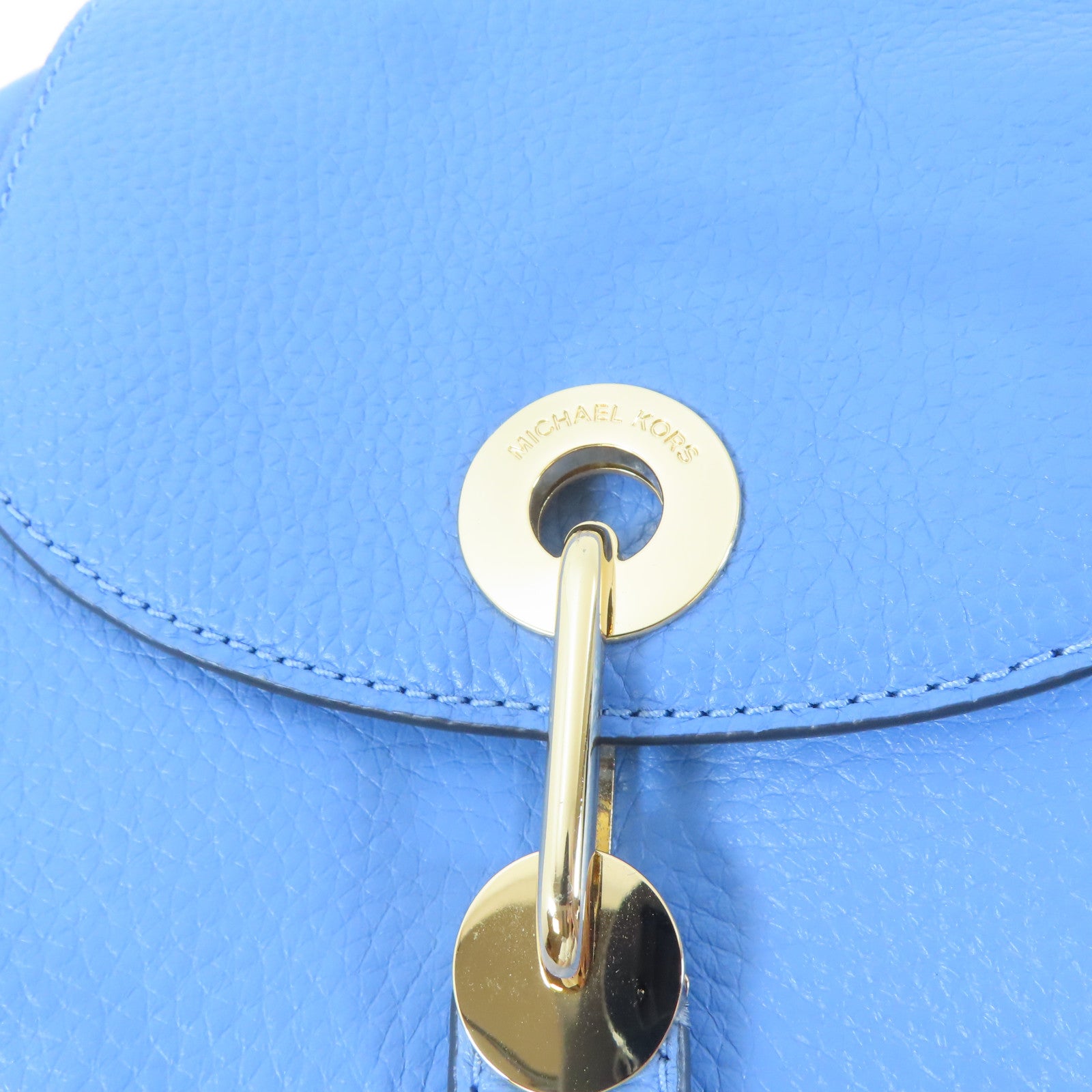 Michael Kors 牛皮皮革Backpack金扣背包藍色
