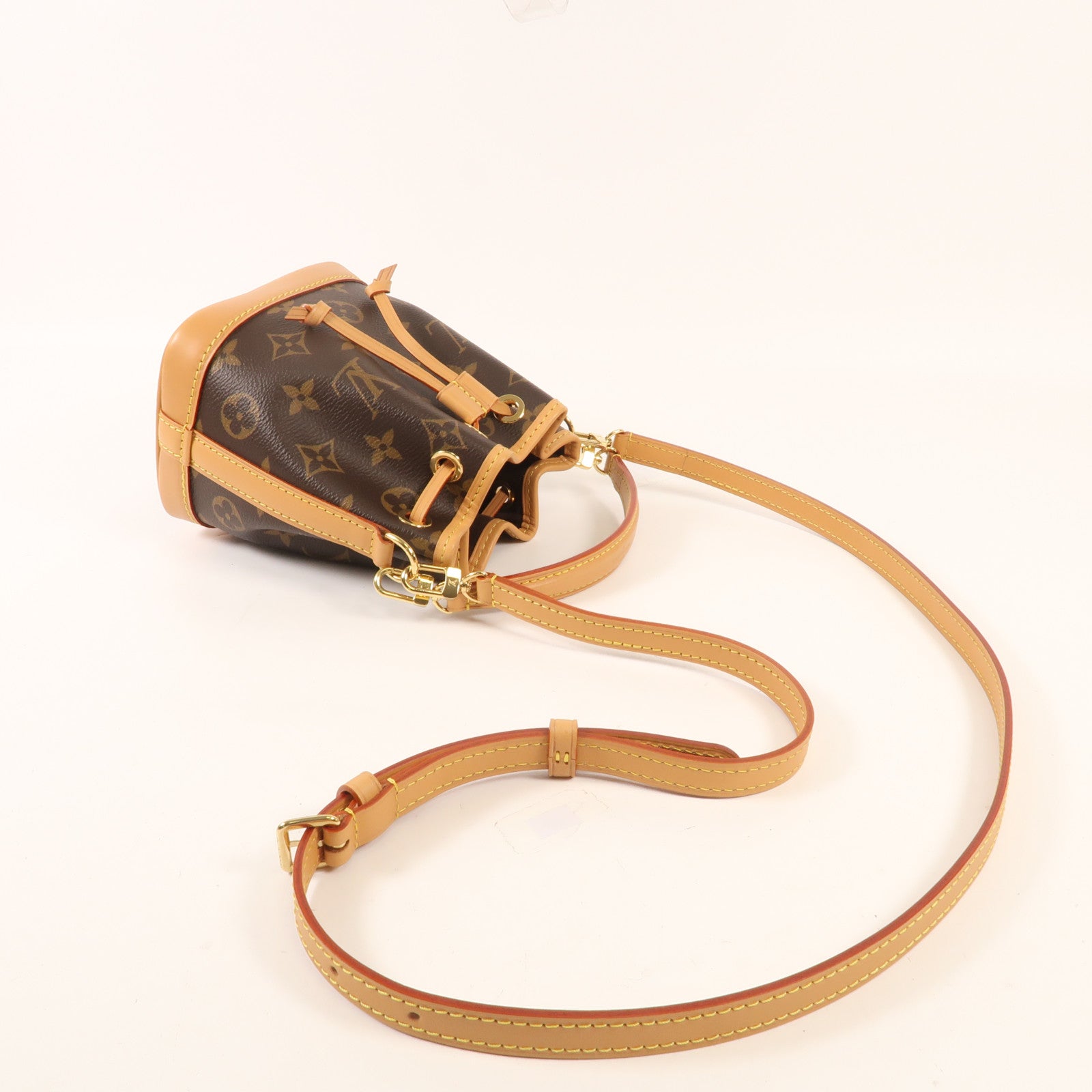 LOUIS VUITTON Monogram Nano Noe金扣手挽肩背兩用袋