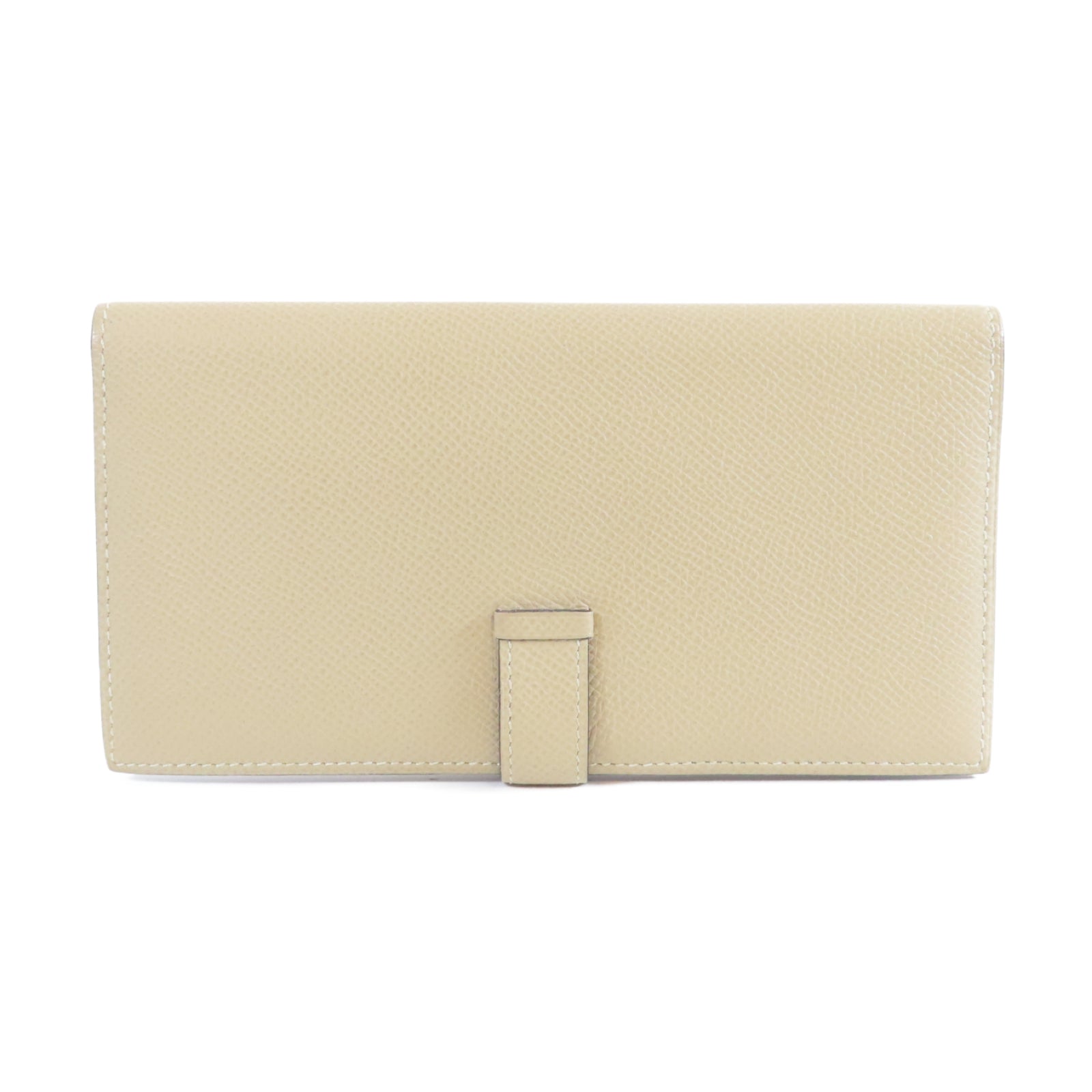HERMES 【激減優惠】Epsom皮革Bearn Long Wallet銀扣長錢包Gris Asphalt瀝青灰色