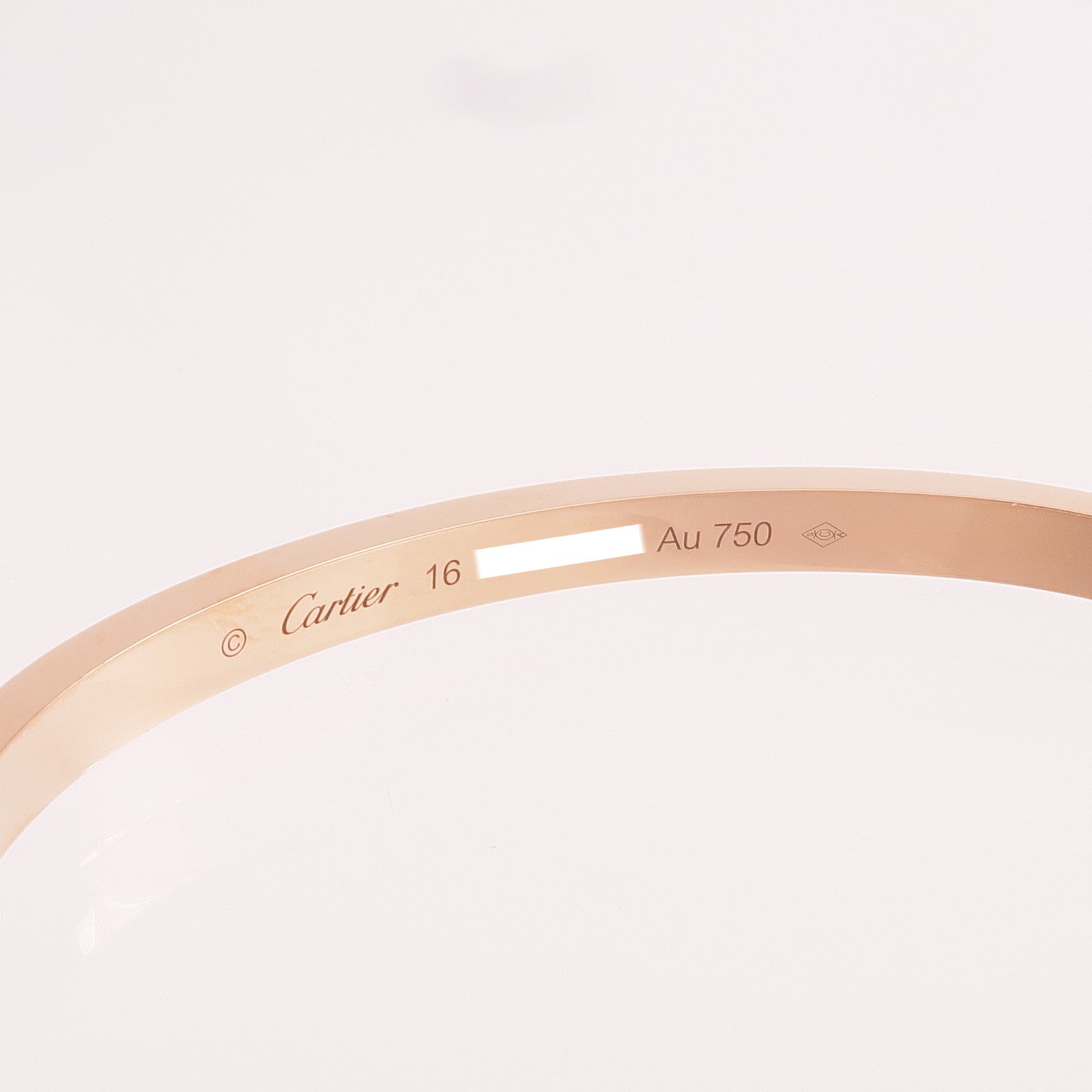 CARTIER 18K玫瑰金Love Bracelet Small Model Full Diamonds鑽石手鐲Cartier#16