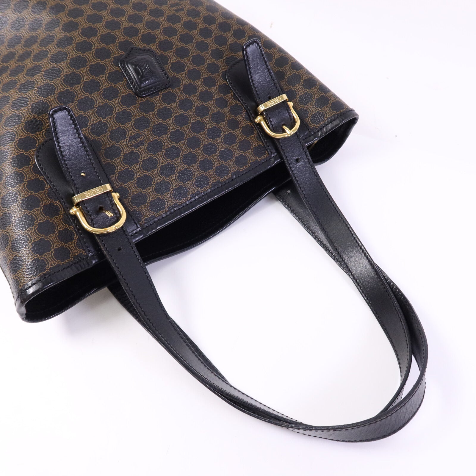 CELINE 牛皮皮革Tote Bag金扣手挽袋