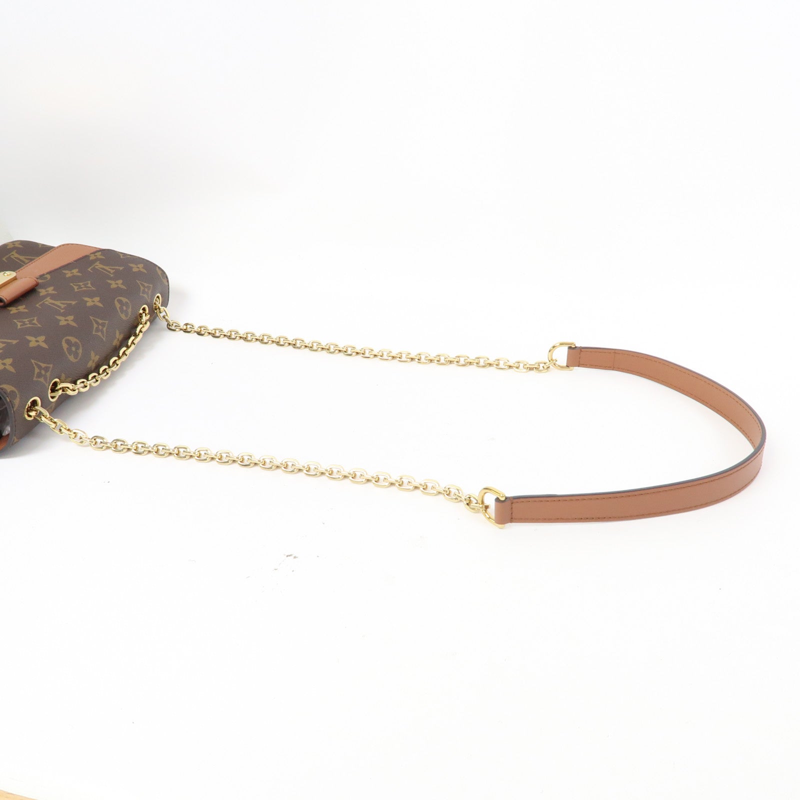 LOUIS VUITTON Monogram Marceau金扣鏈帶肩背袋啡色
